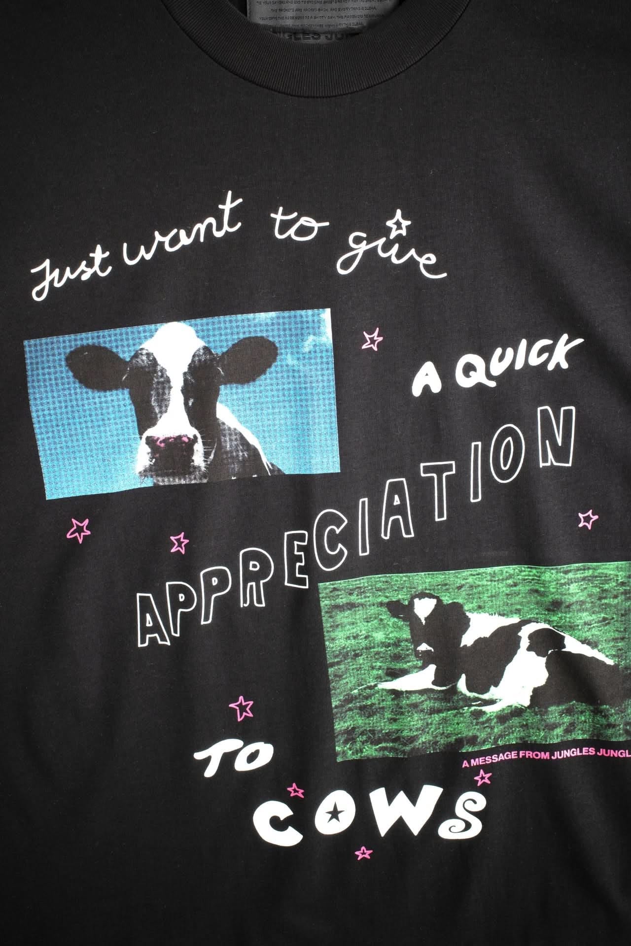 Jungles Jungles Cow Appreciation Tee – Black