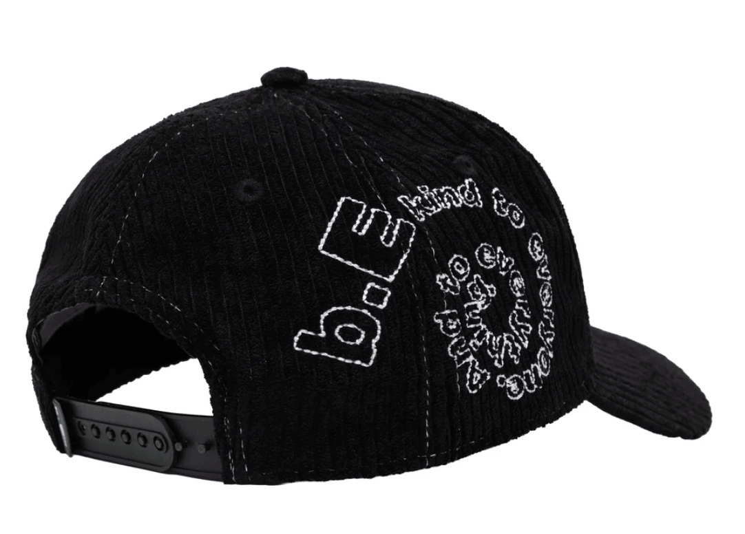 b.Eautiful b.E Low Hat – Black Corduroy / White