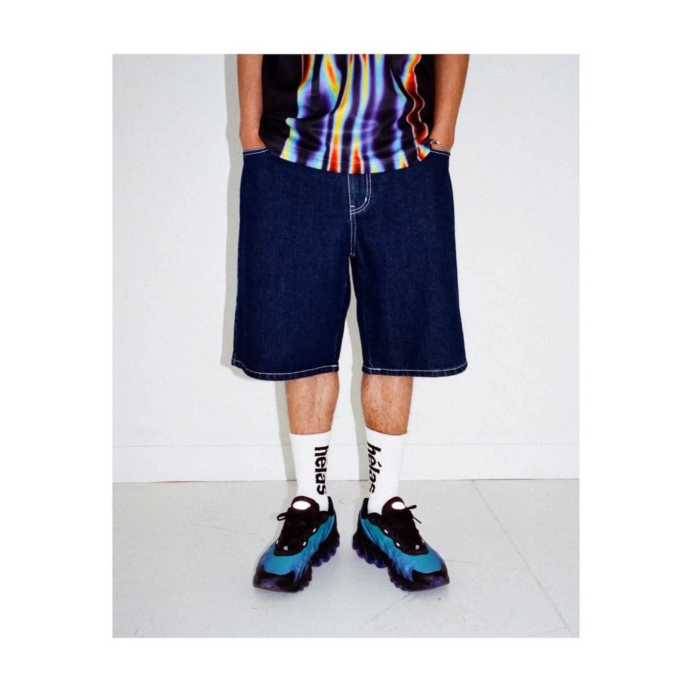 Helas Dieu Grec Jean Shorts – Washed Navy