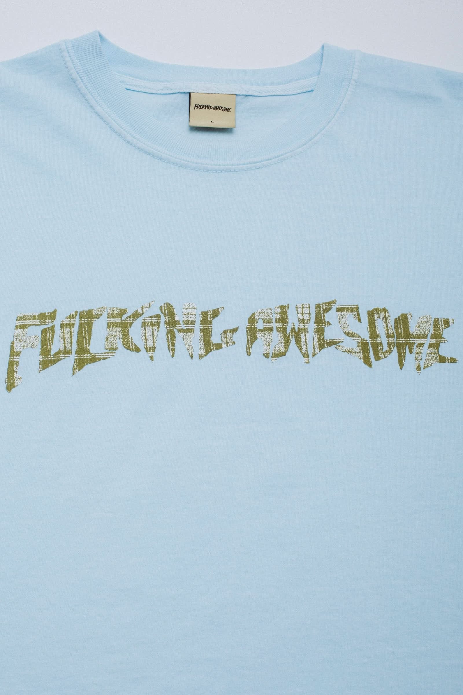 FA Plaid Photo Copy Tee – Blue