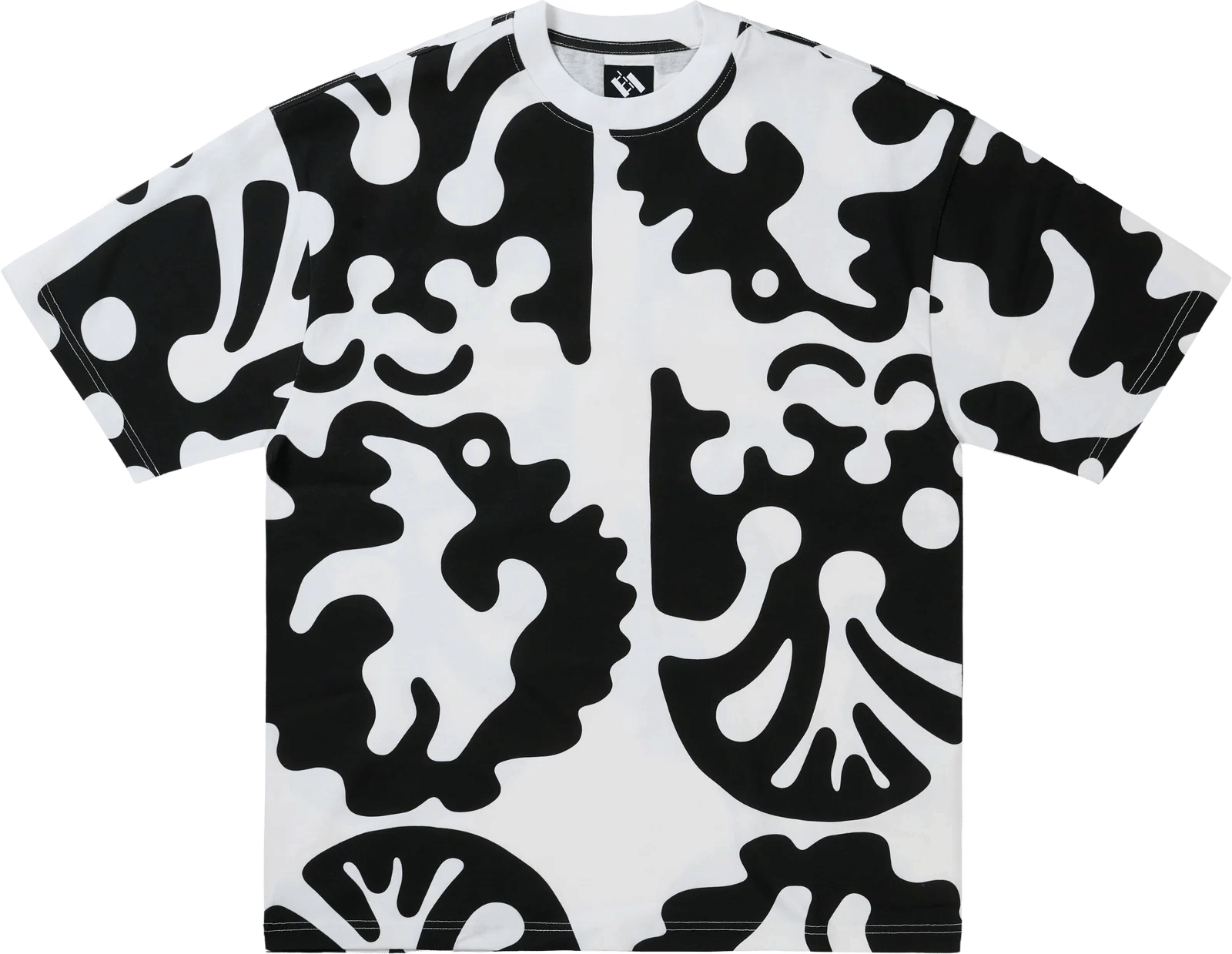 The Trilogy Tapes Clogged Bear T-Shirt Black White