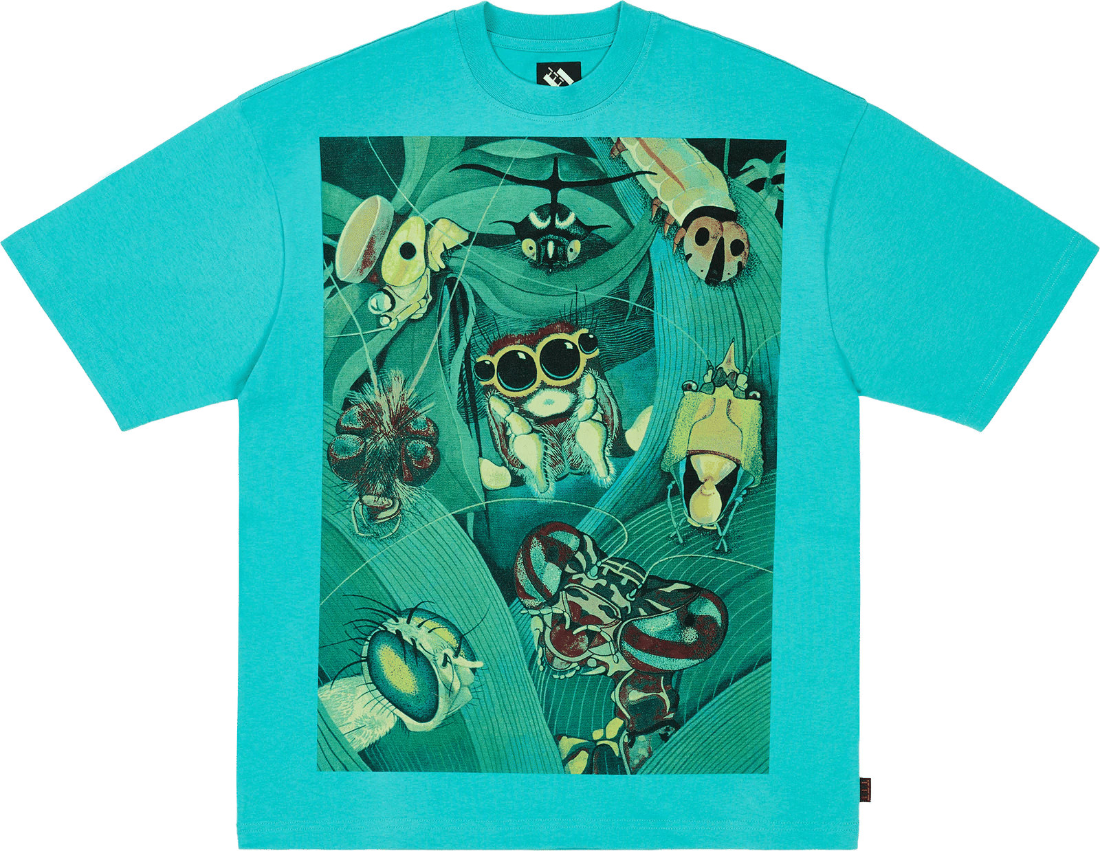 The Trilogy Tapes Bugs T-Shirt Aqua
