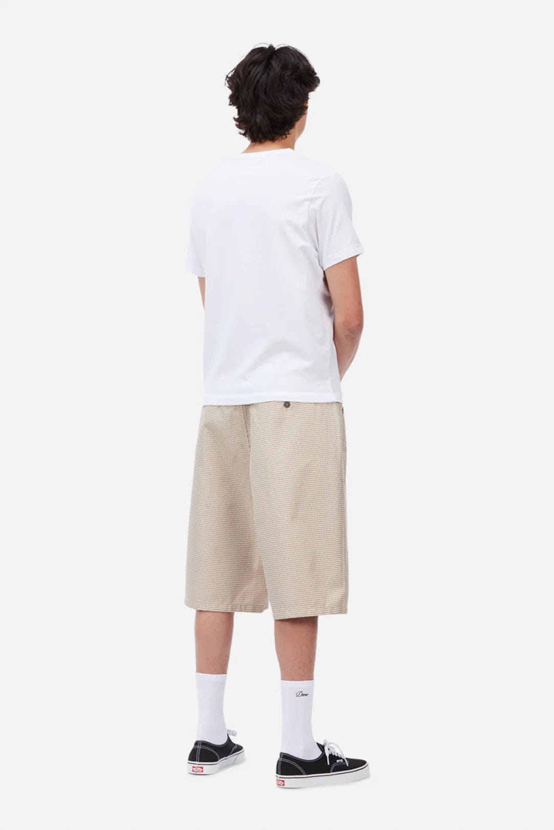 Dime MTL Baggy Houndstooth Shorts Beige