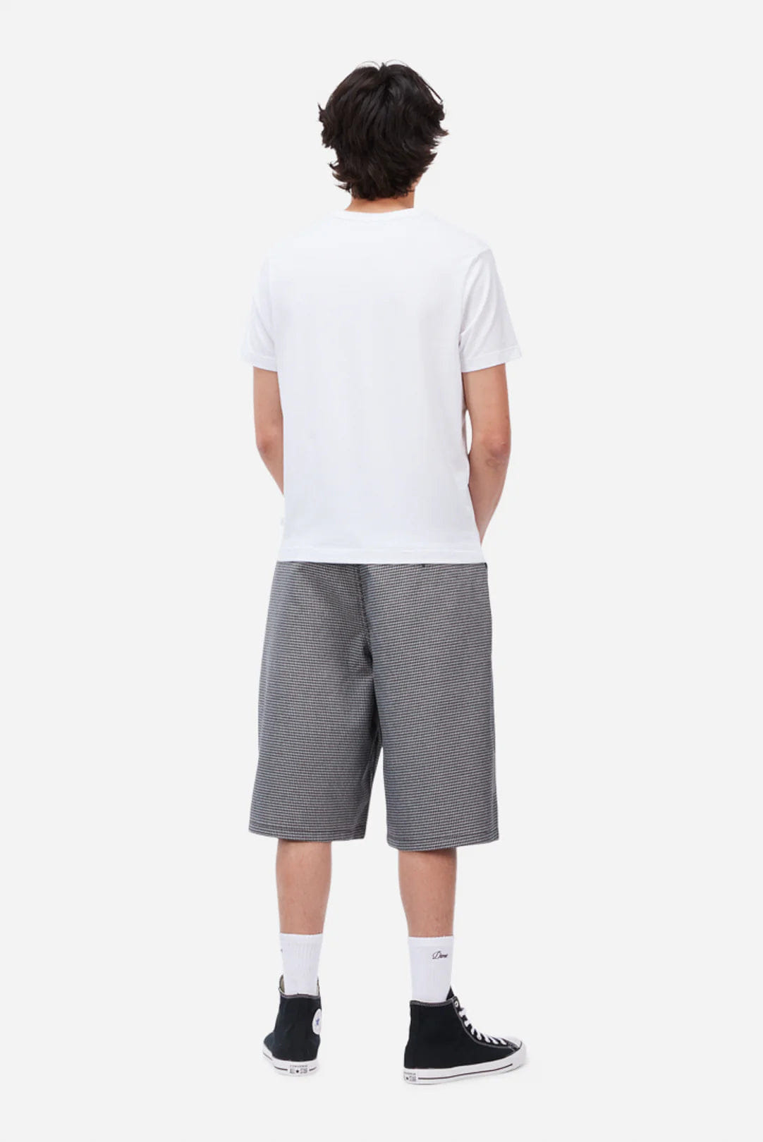 Dime MTL Baggy Houndstooth Shorts Grey
