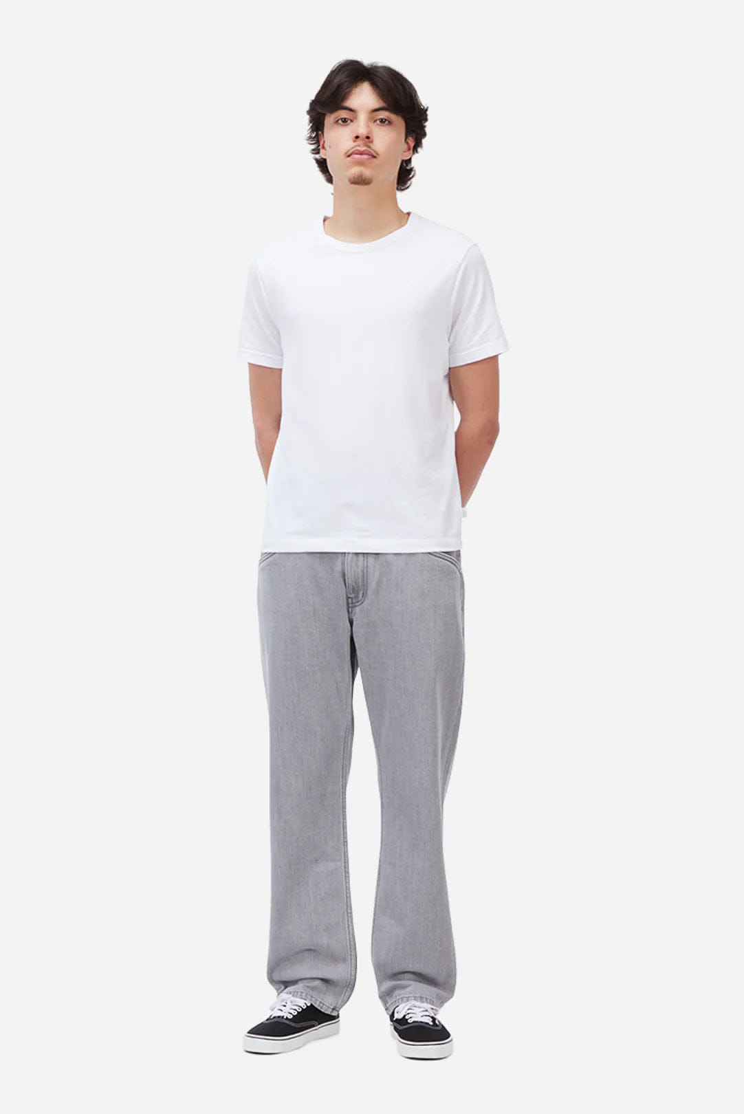 Dime MTL Straight Denim Pants Grey Washed Denim