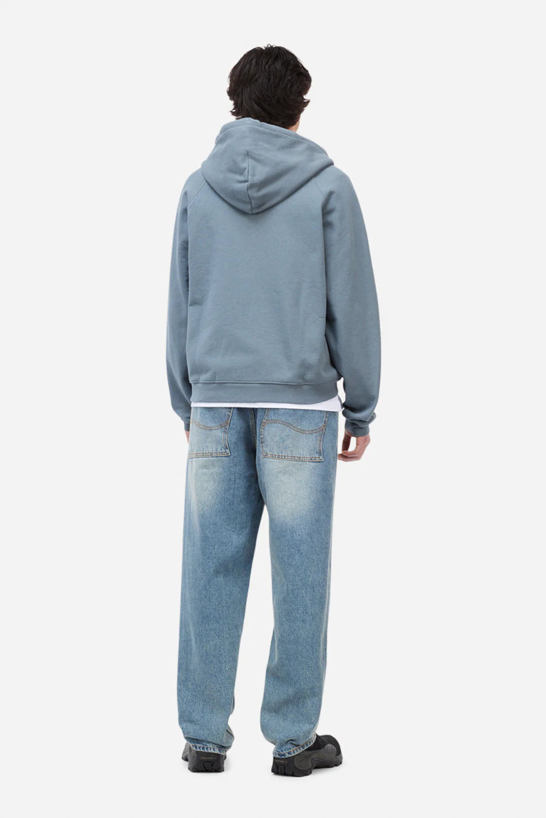 Dime MTL Classic Small Logo Zip Hoodie Granite