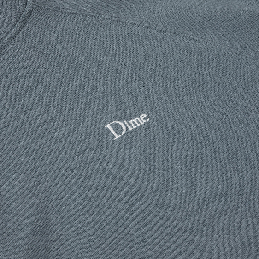 Dime MTL Classic Small Logo Zip Hoodie Granite