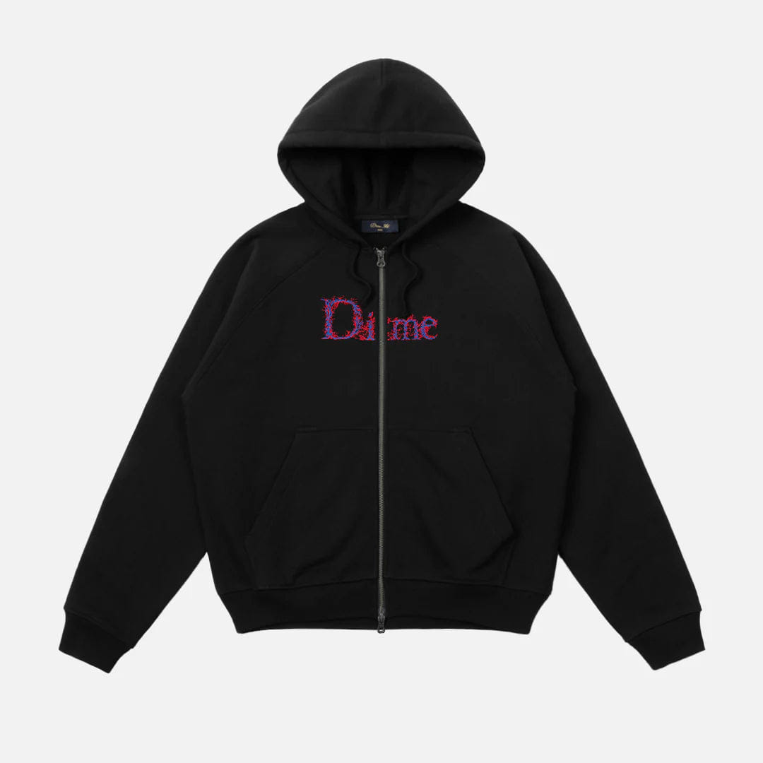 Dime MTL Classic Veins Zip Hoodie Black