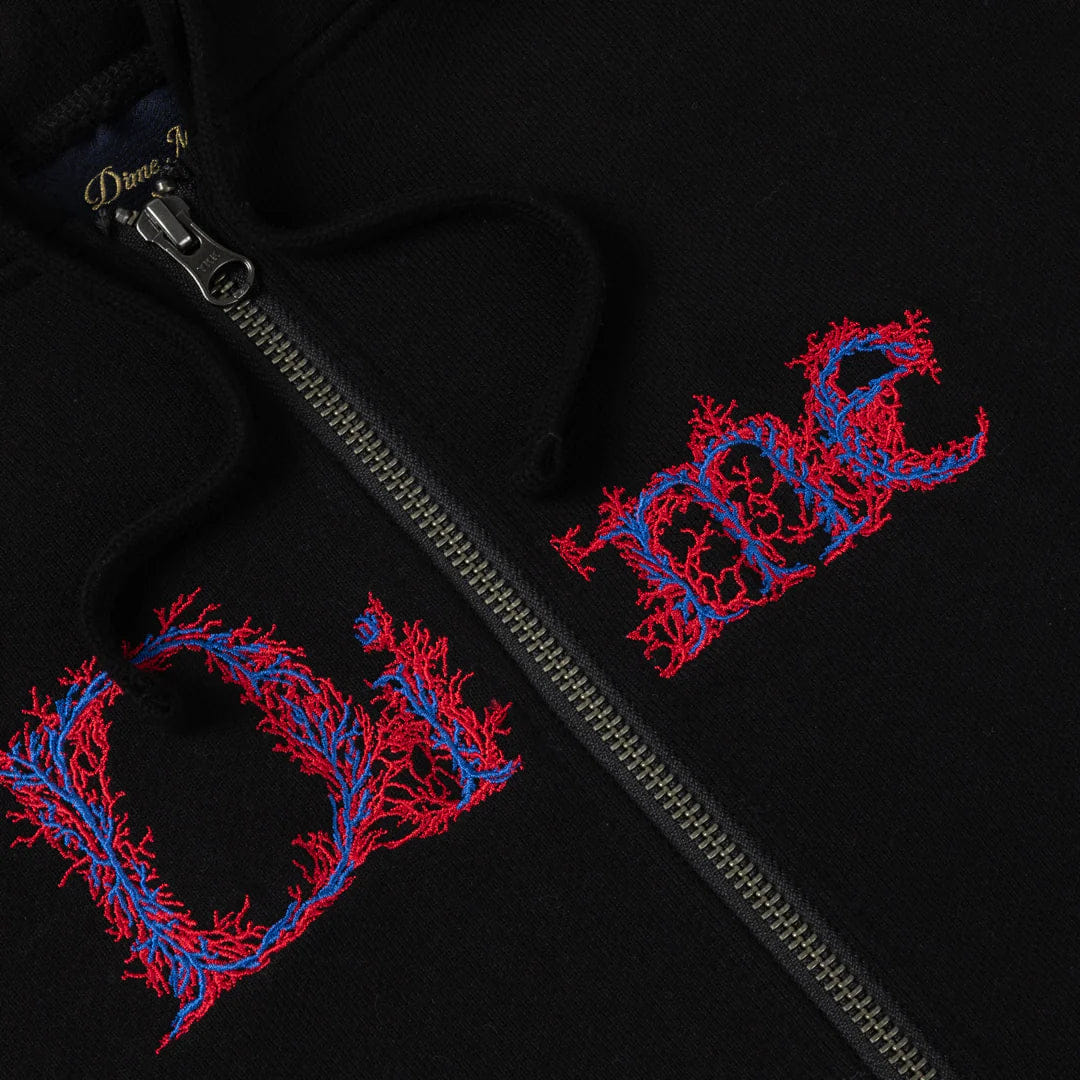 Dime MTL Classic Veins Zip Hoodie Black