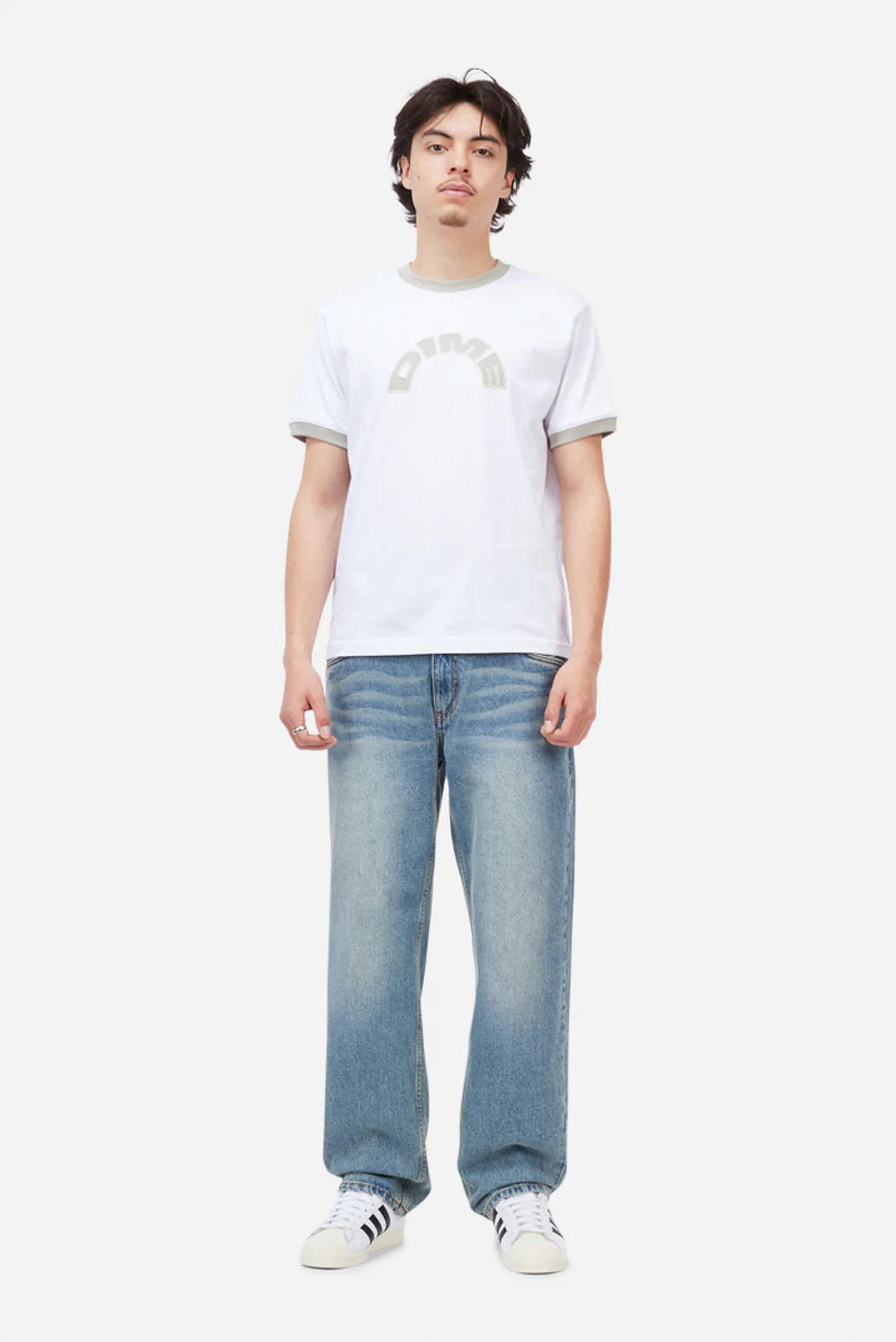 Dime MTL Arch Ringer T-Shirt White