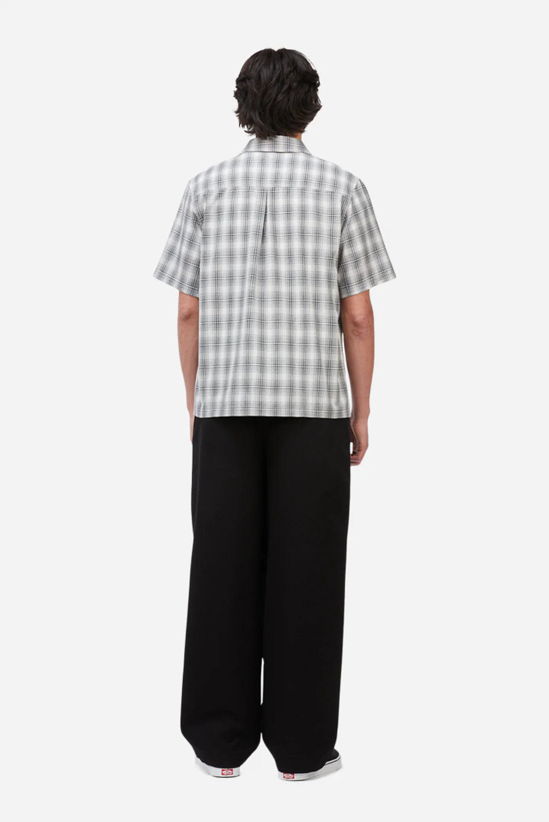 Dime MTL Plaid Button Up Shirt Grey