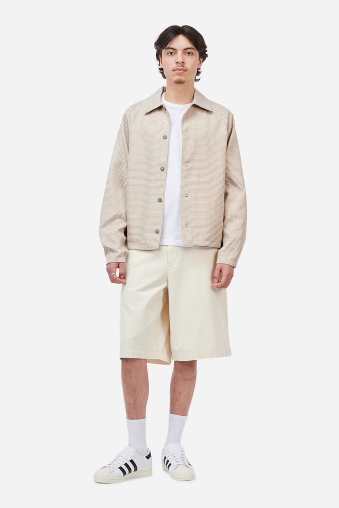 Dime MTL Houndstooth Jacket Beige