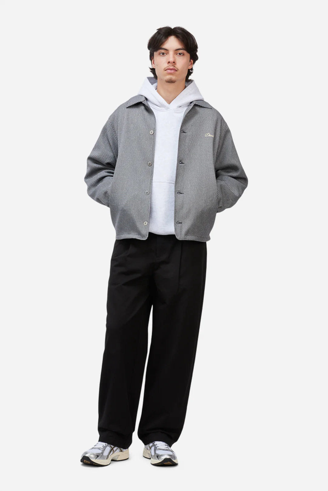 Dime MTL Houndstooth Jacket Grey