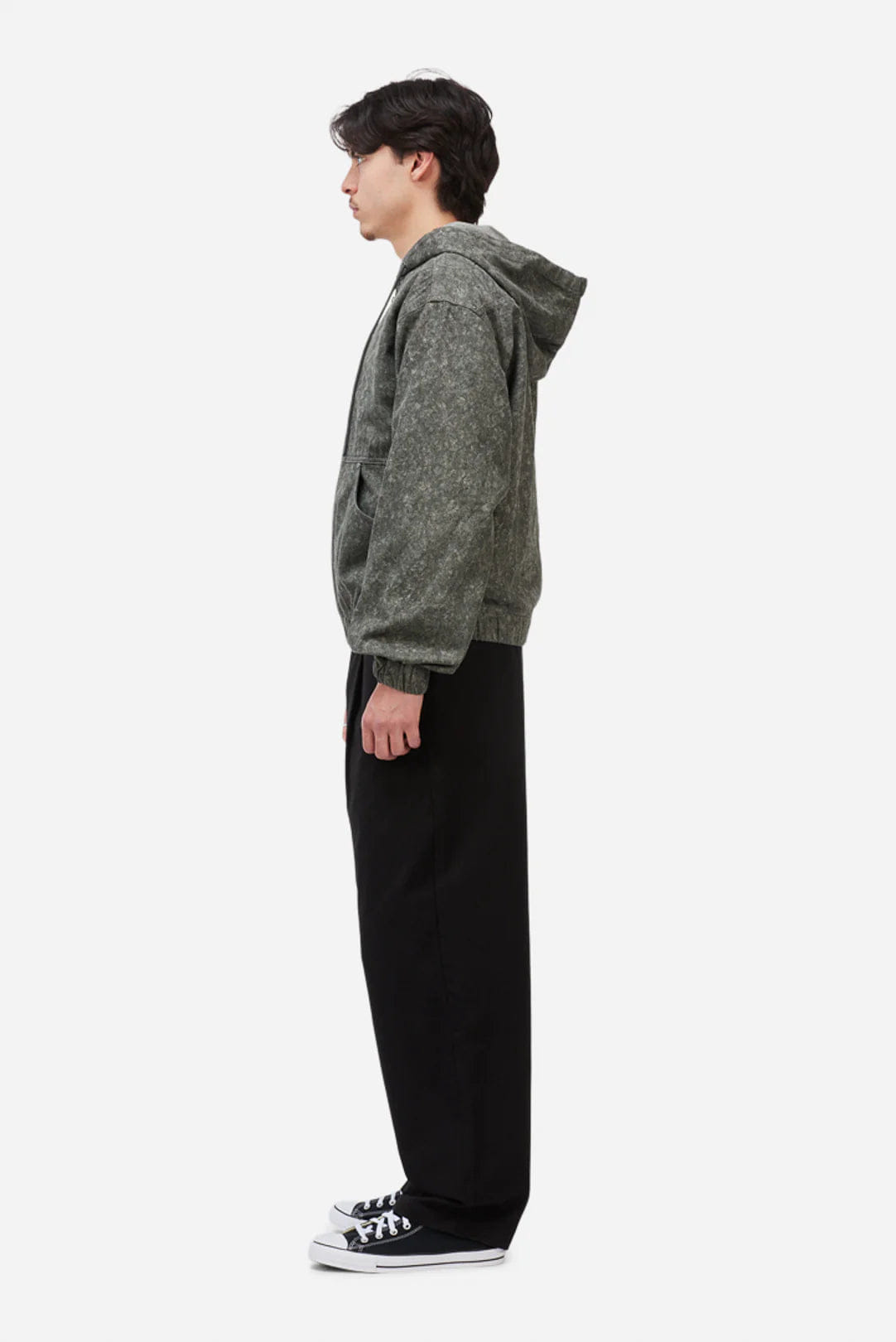Dime MTL Hooded Denim Jacket Electric Charcoal