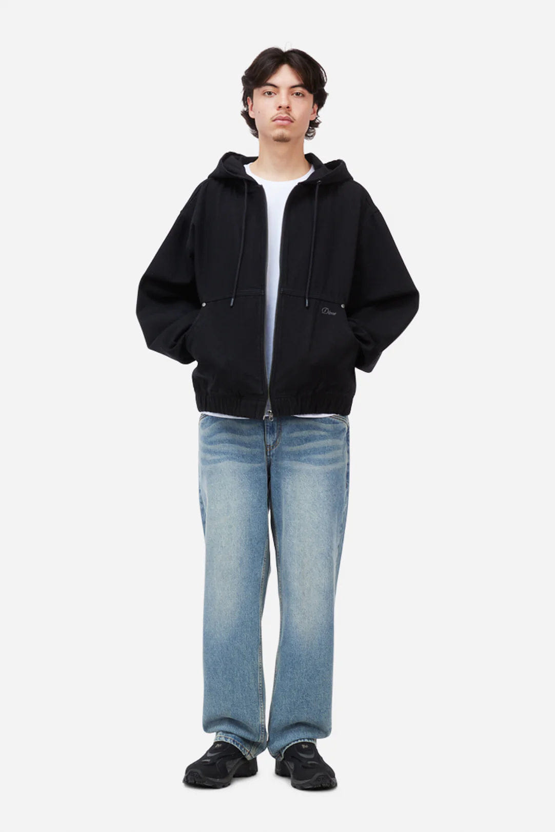 Dime MTL Hooded Denim Jacket Black