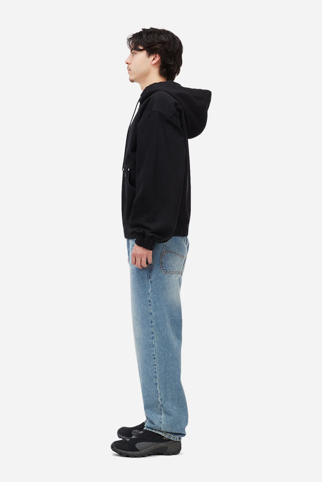Dime MTL Hooded Denim Jacket Black