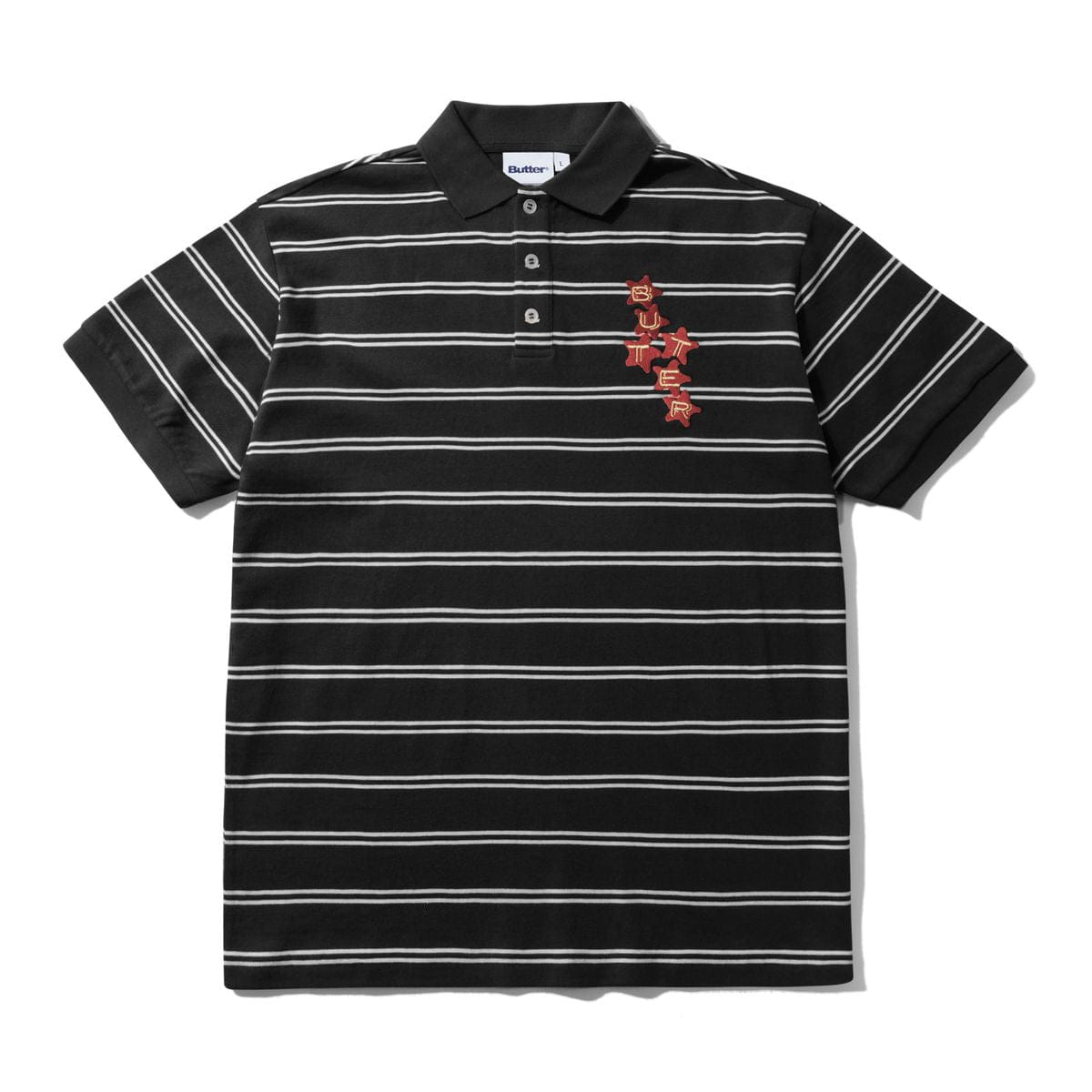 Butter Goods Stars Polo S/S Shirt Black