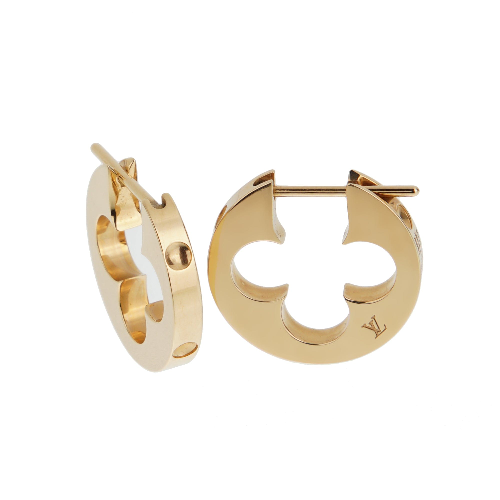 Louis Vuitton Empreinte Monogram Flower Hoop Earrings in 18k Pink Gold