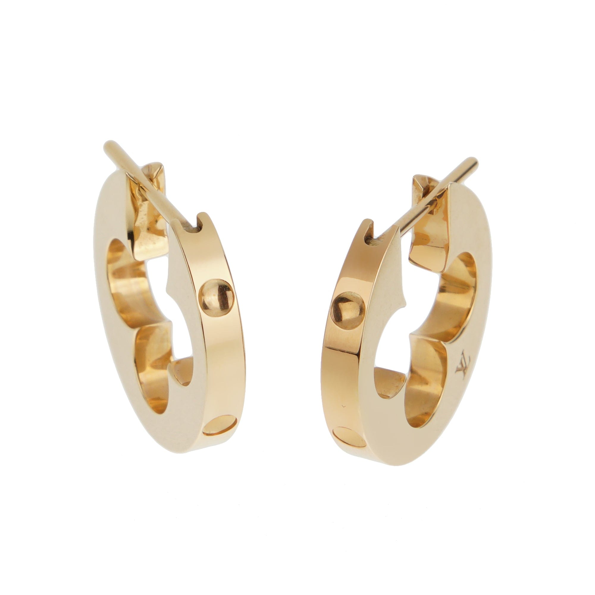 Louis Vuitton Empreinte Monogram Flower Hoop Earrings in 18k Pink Gold