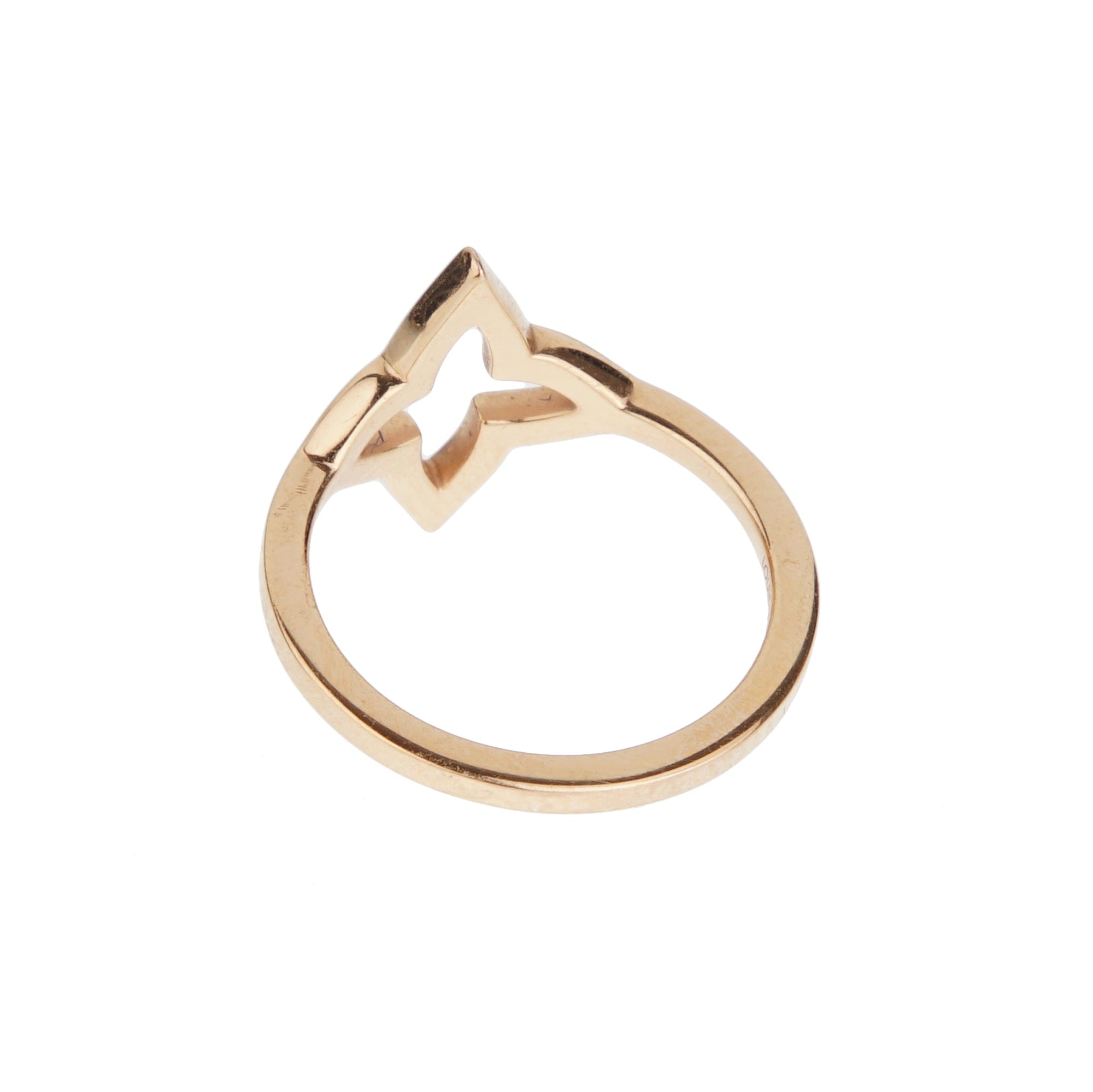 Louis Vuitton Ombre Blossom Ring 18k Rose Gold Diamond Monogram Flower Ring