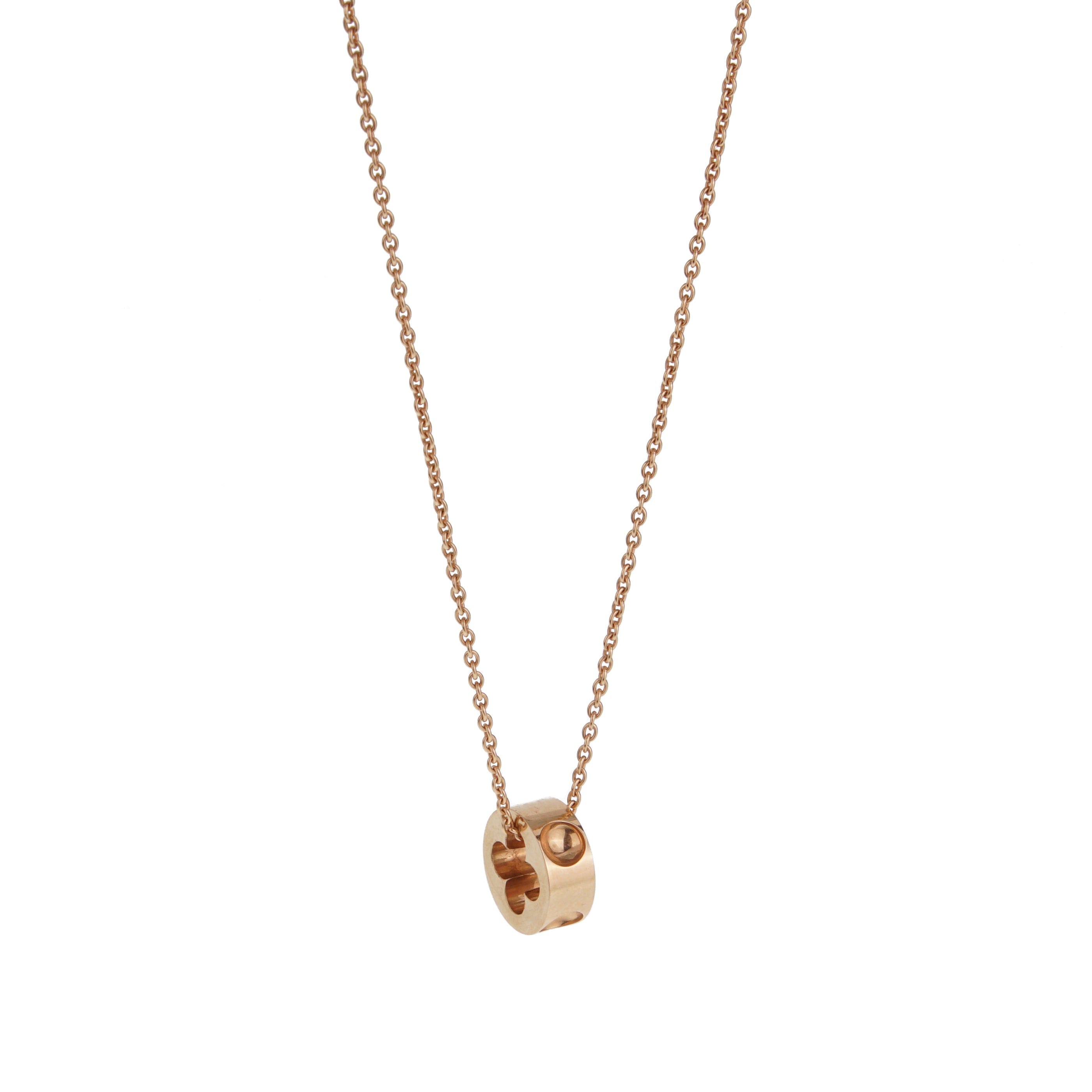 Louis Vuitton Empreinte Pendant Necklace 18K Rose Gold