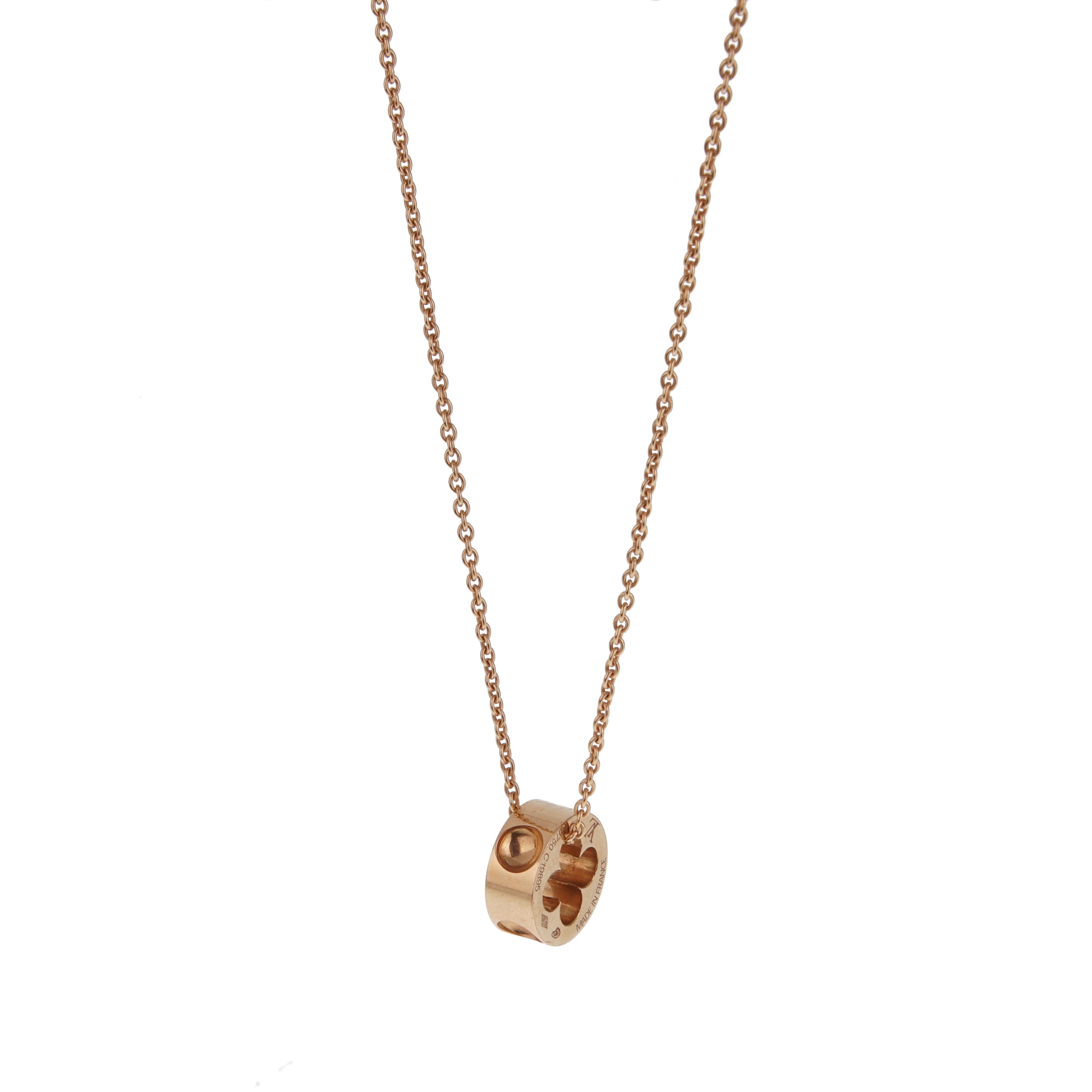 Louis Vuitton Empreinte Pendant Necklace 18K Rose Gold