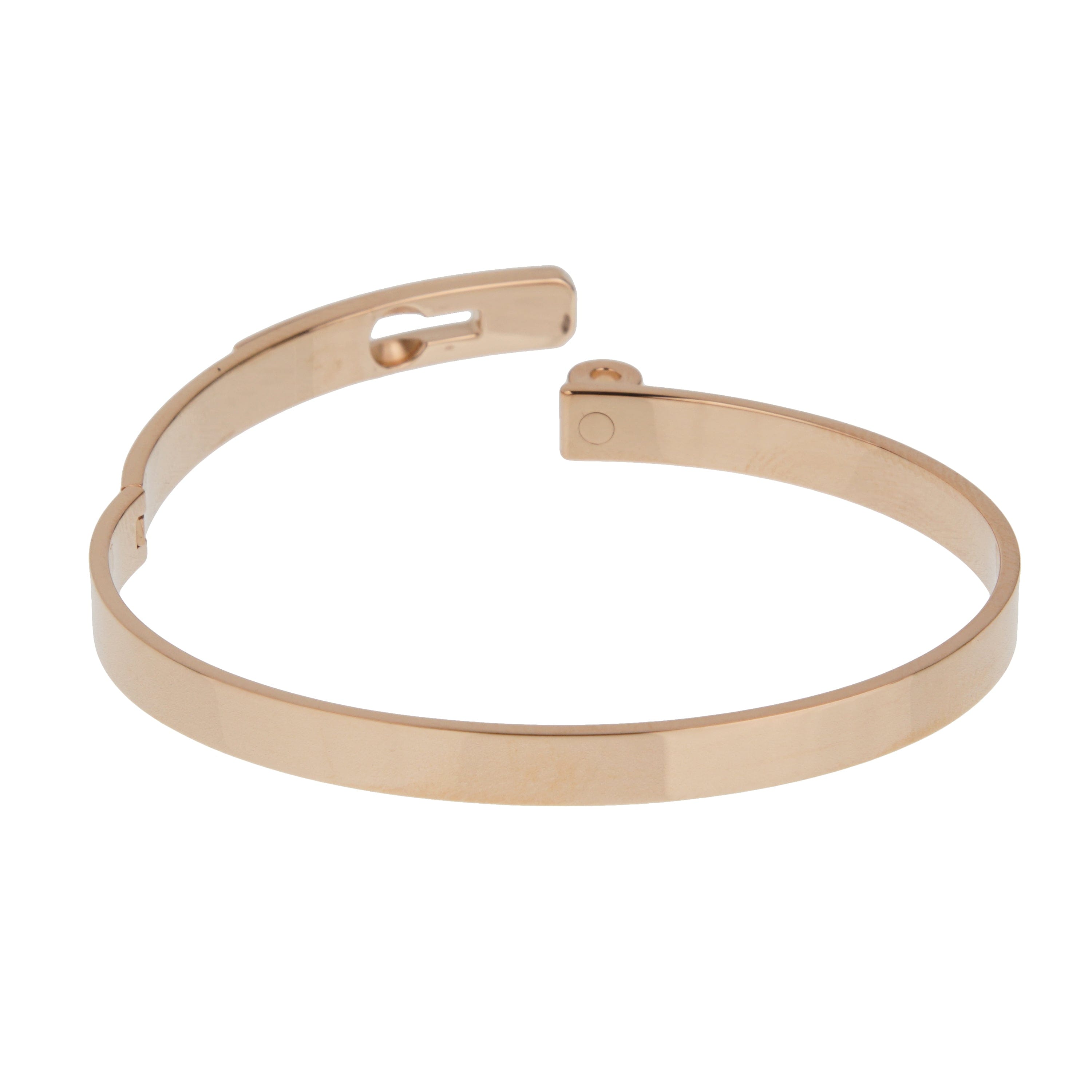 Hermes Kelly Bracelet 18K Rose Gold Pave Diamond