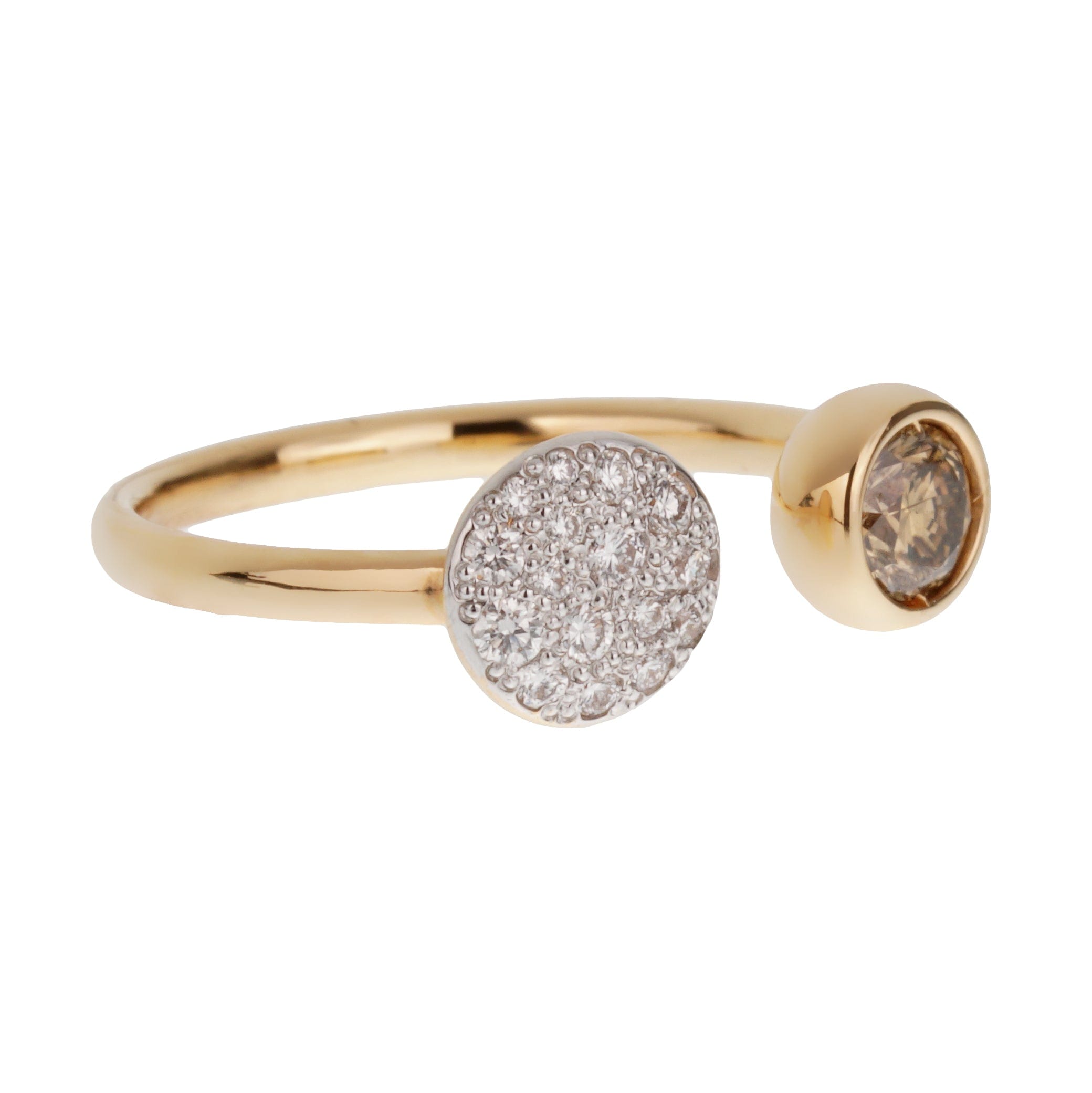 Pomellato Sabbia Diamond 18k Rose Gold Ring Size 5 1/2