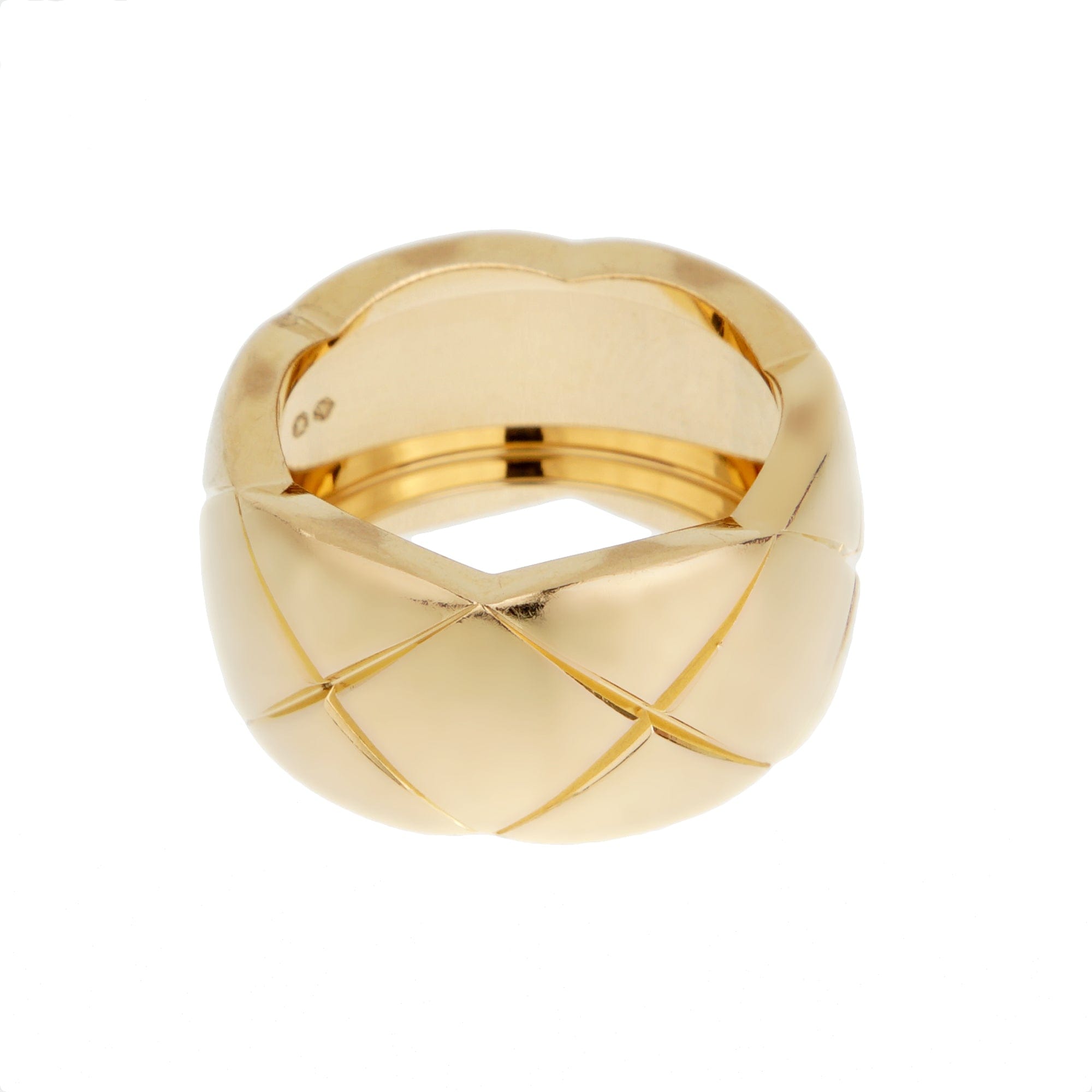 Chanel Coco Crush 18k Yellow Gold Large Ring Sz 6 J10574