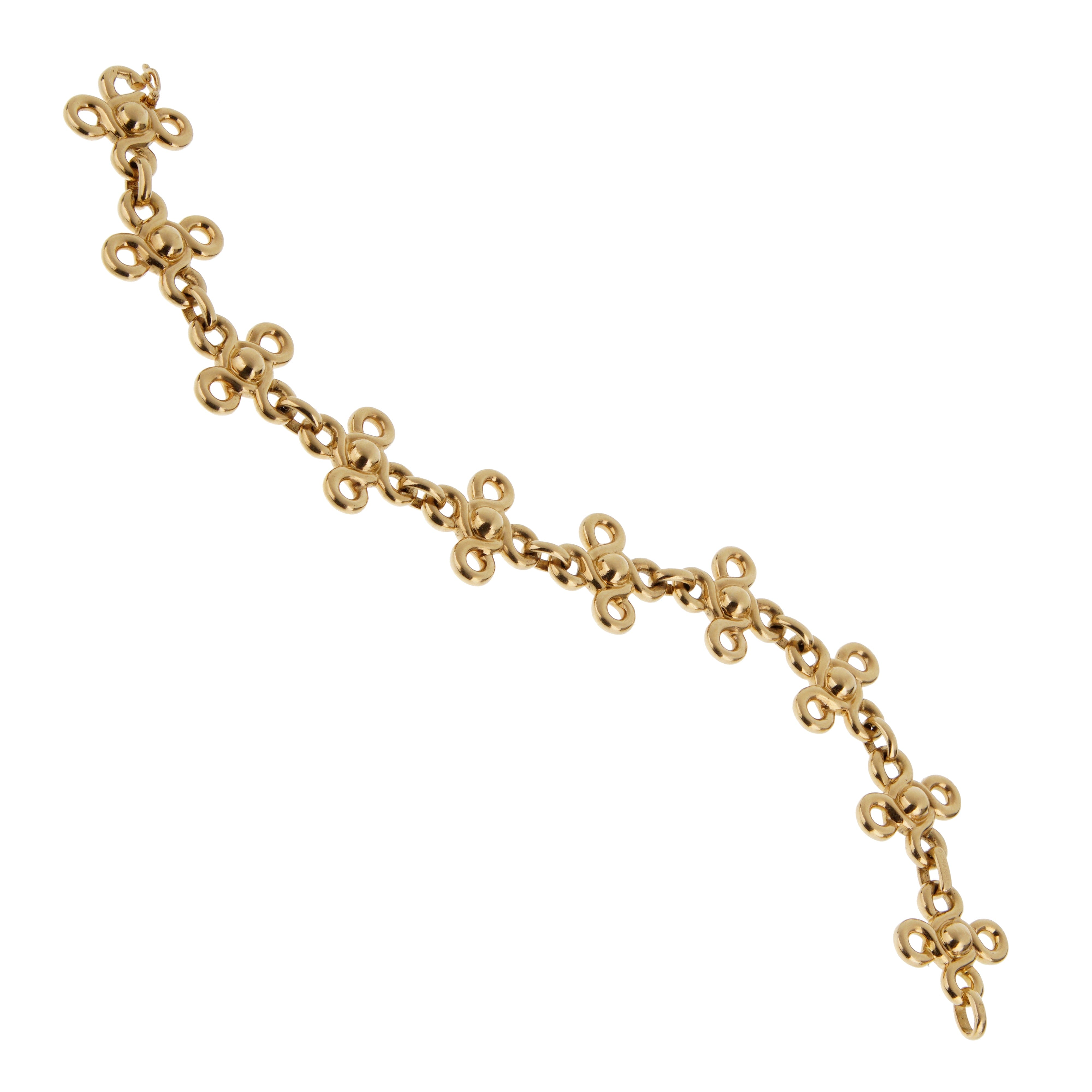 Chanel Vintage 18k Yellow Gold Diamond Link Bracelet