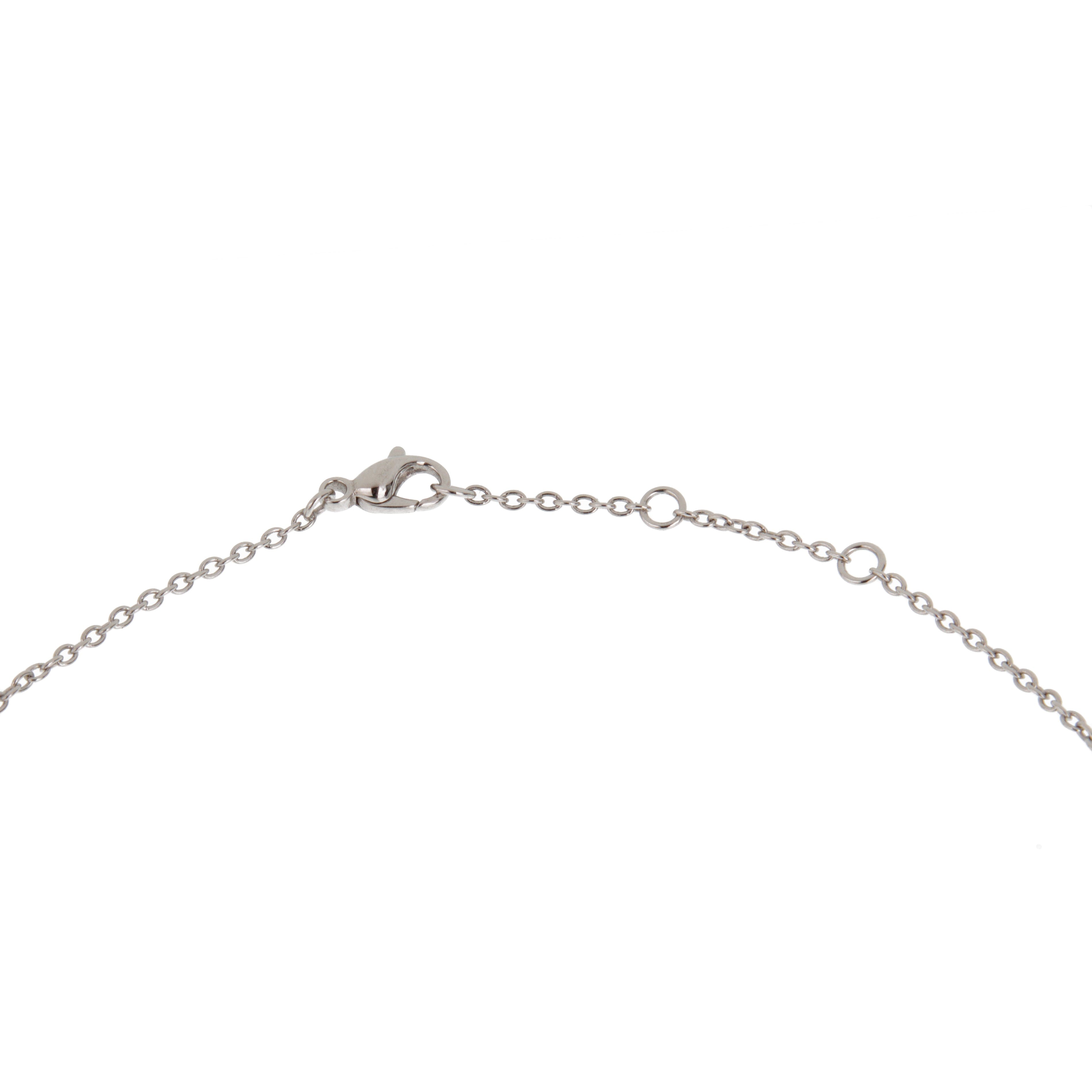 Chanel Coco Crush 18k White Gold Diamond Quilted Necklace