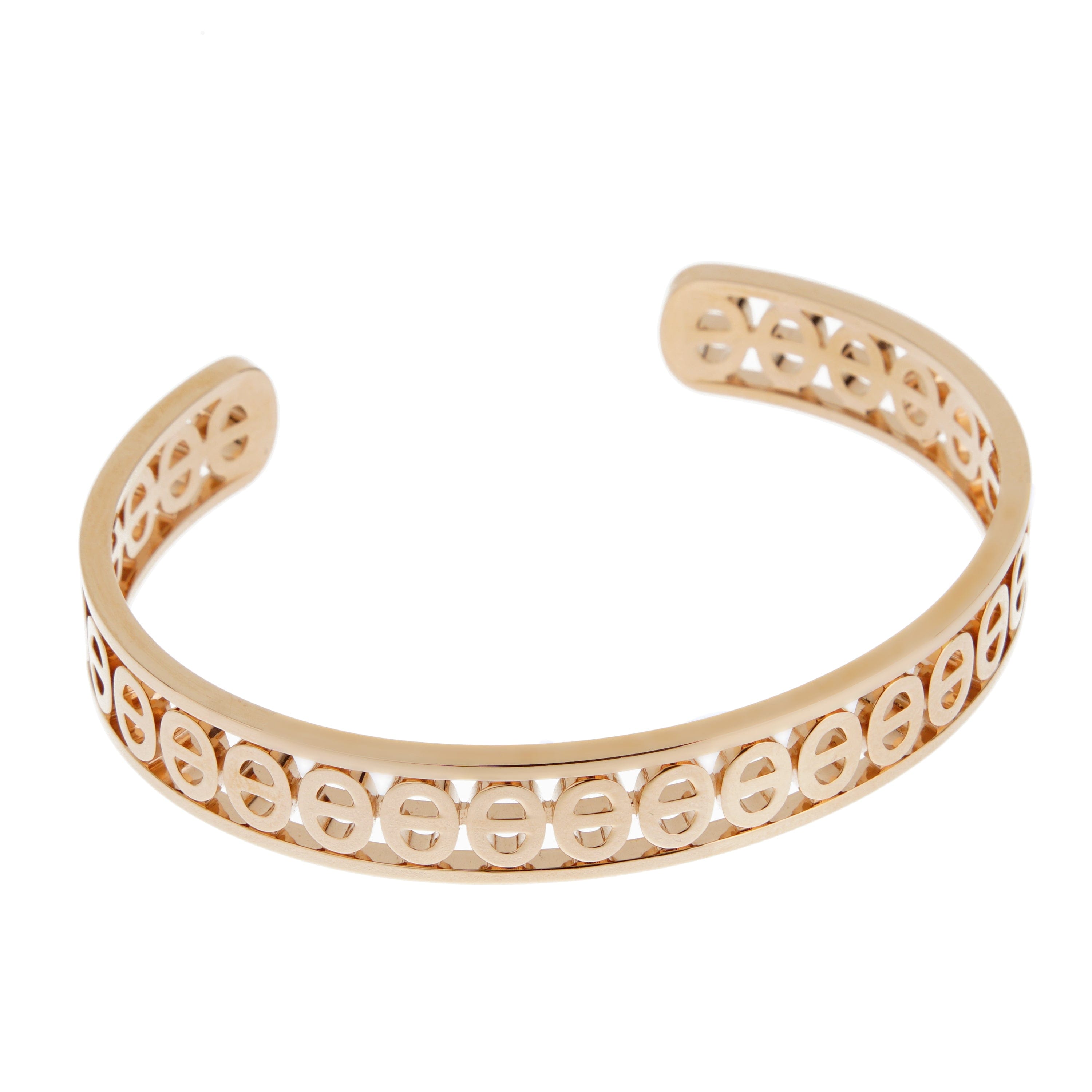 Hermes Chaîne d'Ancre Divine 18K Rose Gold Open Cuff Bangle Bracelet