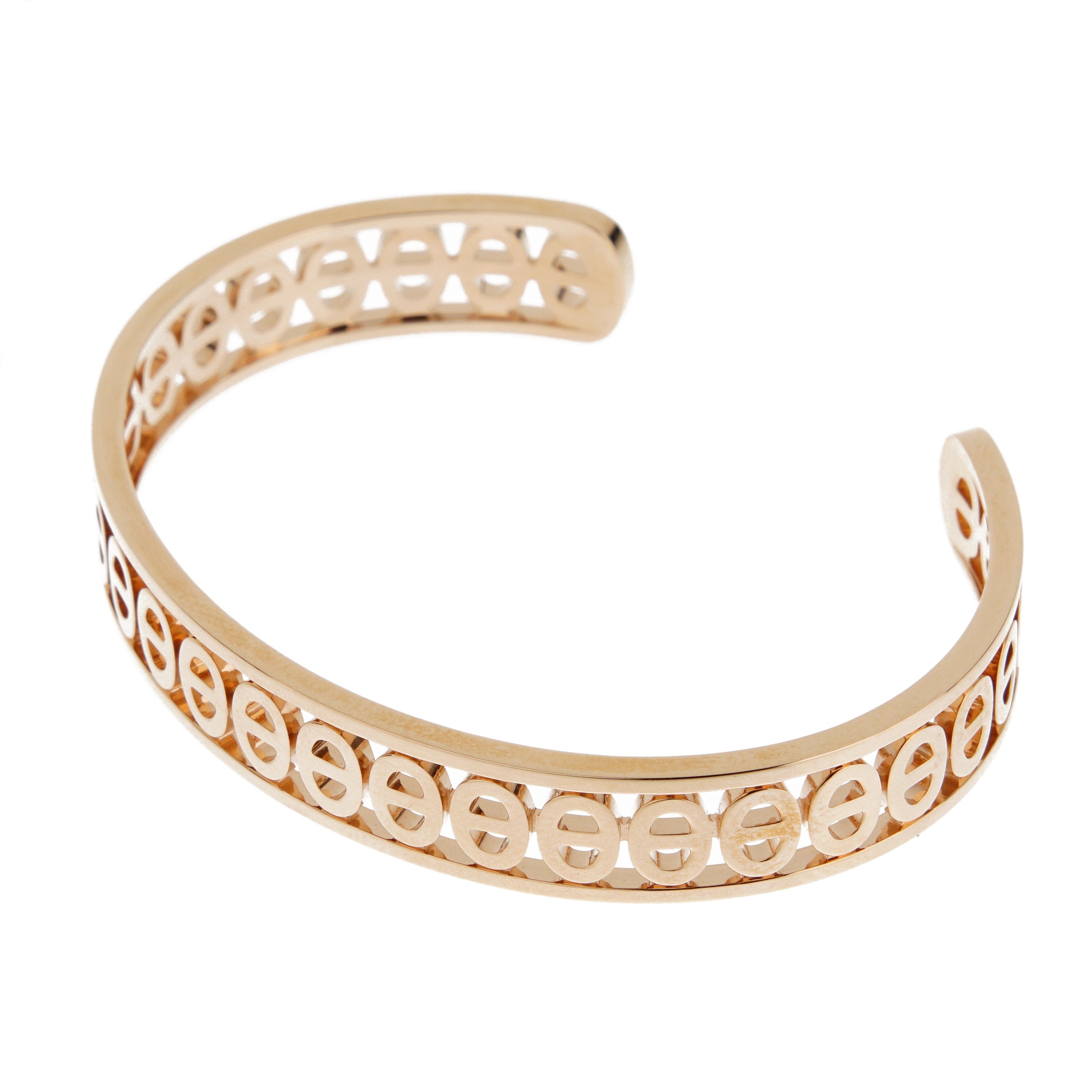Hermes Chaîne d'Ancre Divine 18K Rose Gold Open Cuff Bangle Bracelet