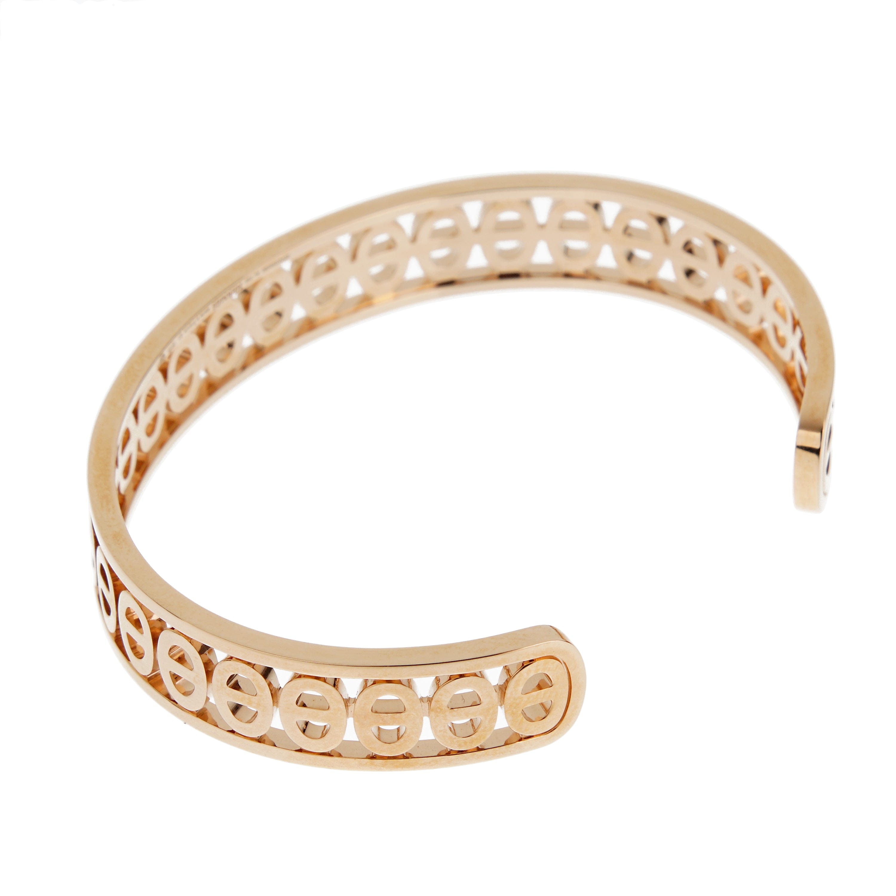 Hermes Chaîne d'Ancre Divine 18K Rose Gold Open Cuff Bangle Bracelet