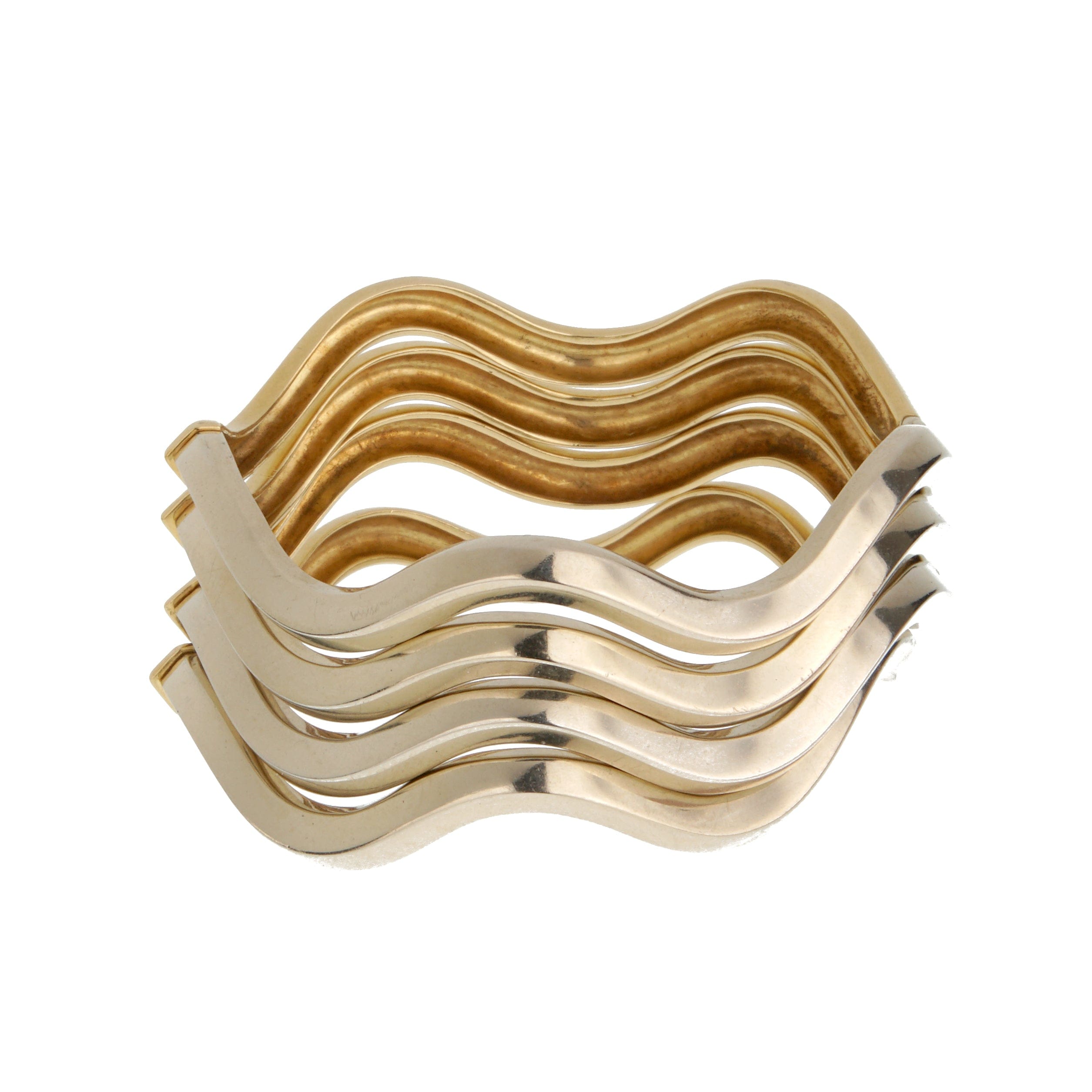 Pomellato Vintage 18k White & Yellow Gold Bangle Suite
