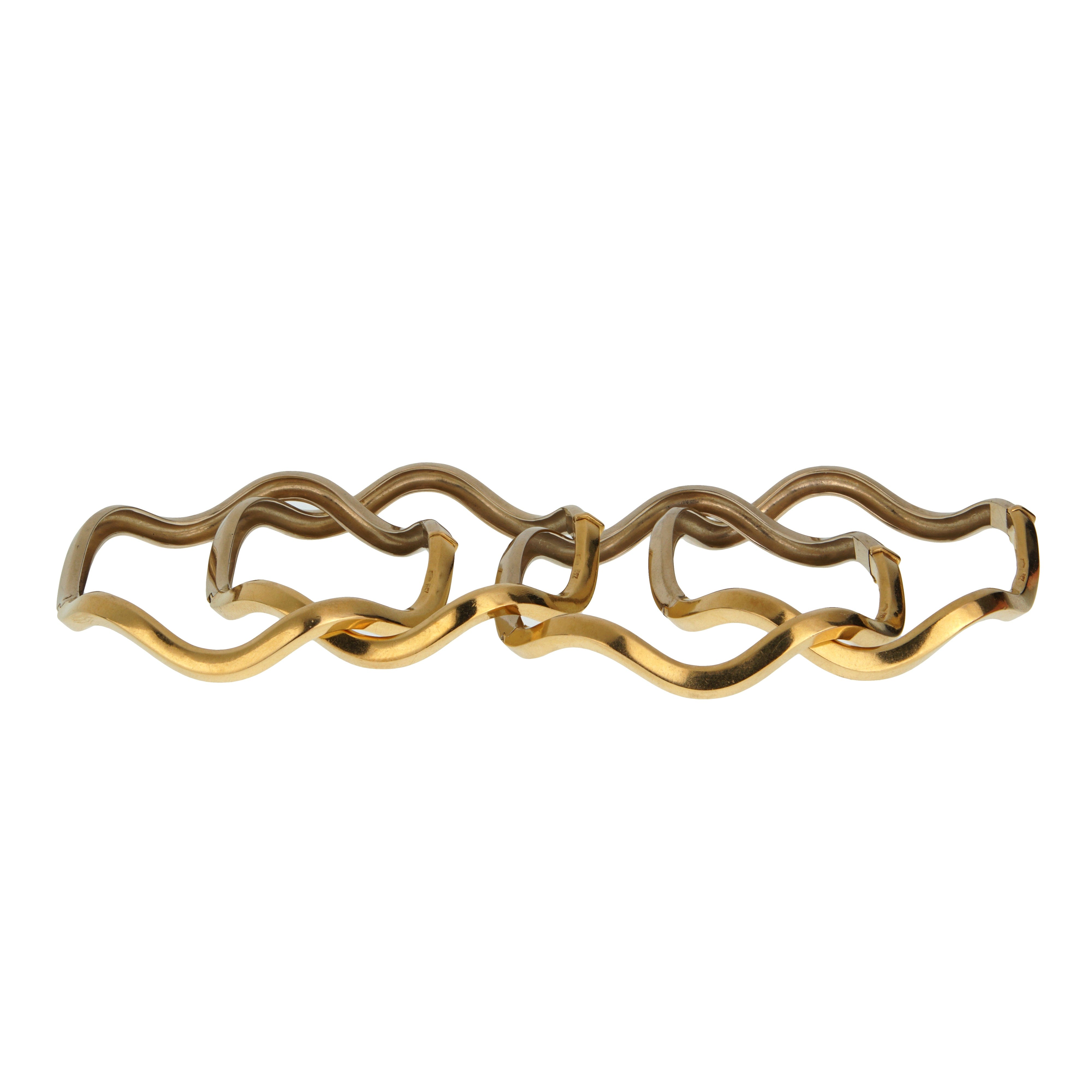 Pomellato Vintage 18k White & Yellow Gold Bangle Suite