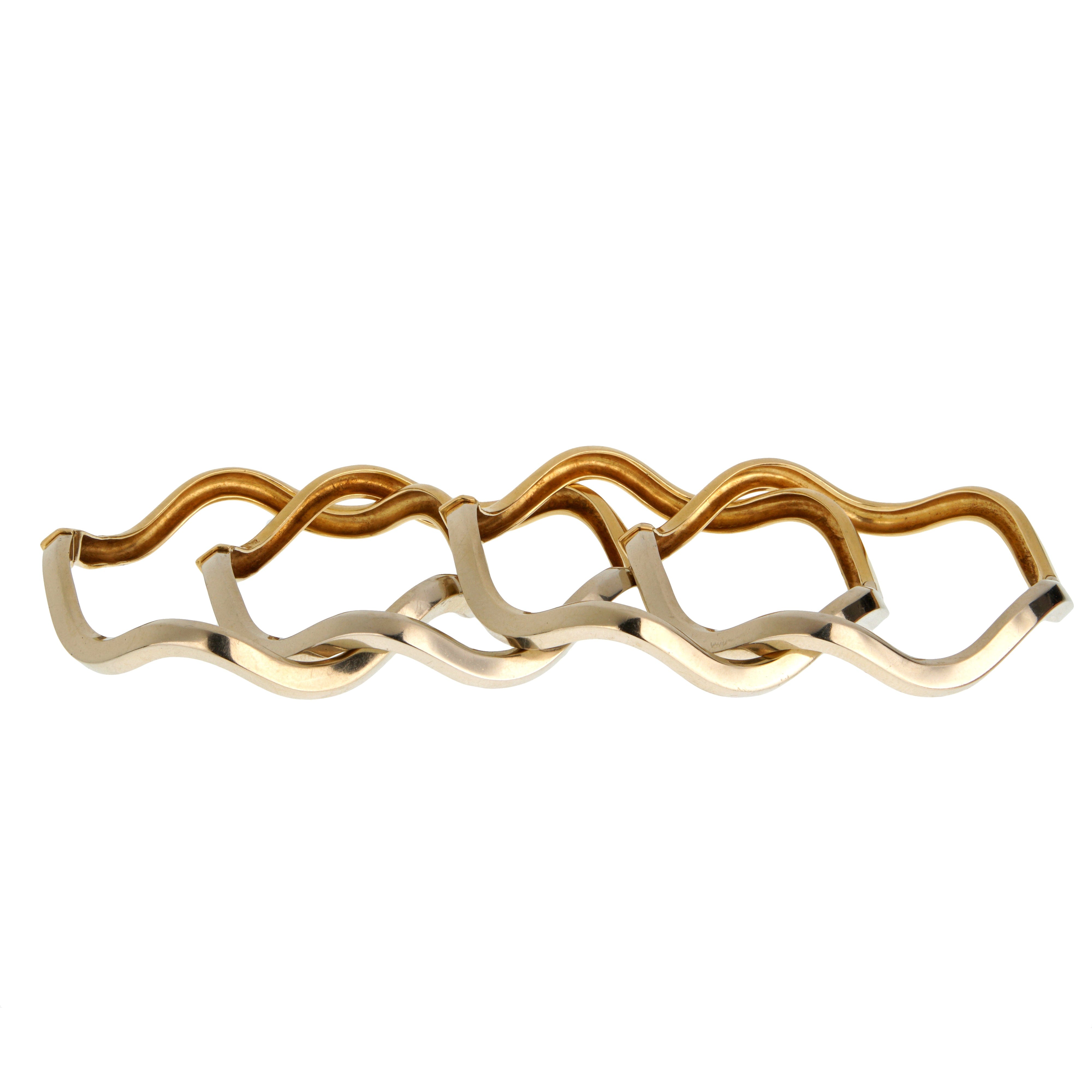 Pomellato Vintage 18k White & Yellow Gold Bangle Suite