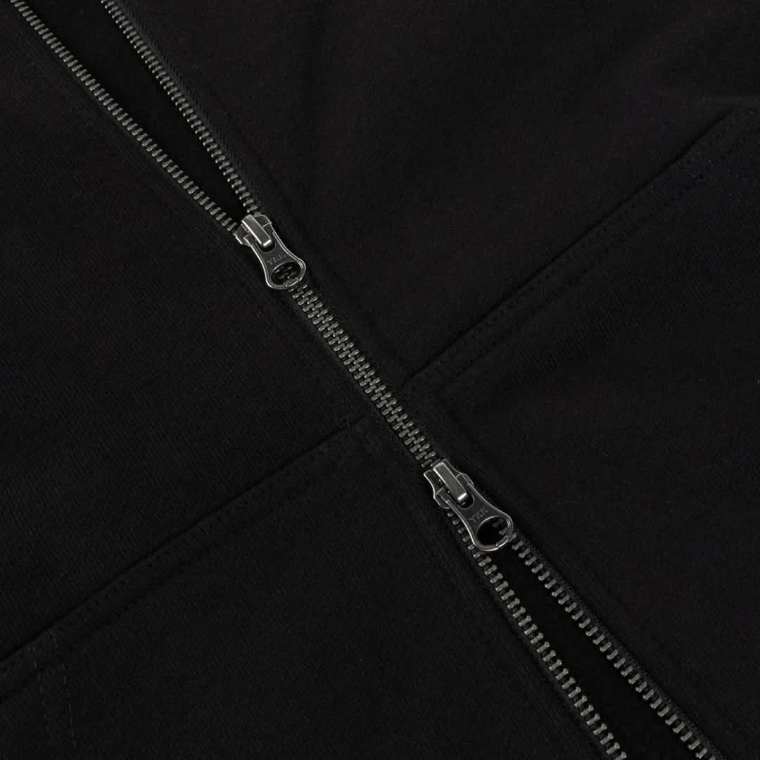 Dime MTL Cursive Small Logo Zip Hoodie Black