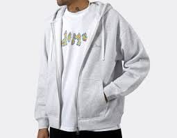 Dime MTL Cursive Zip Hoodie – Ash