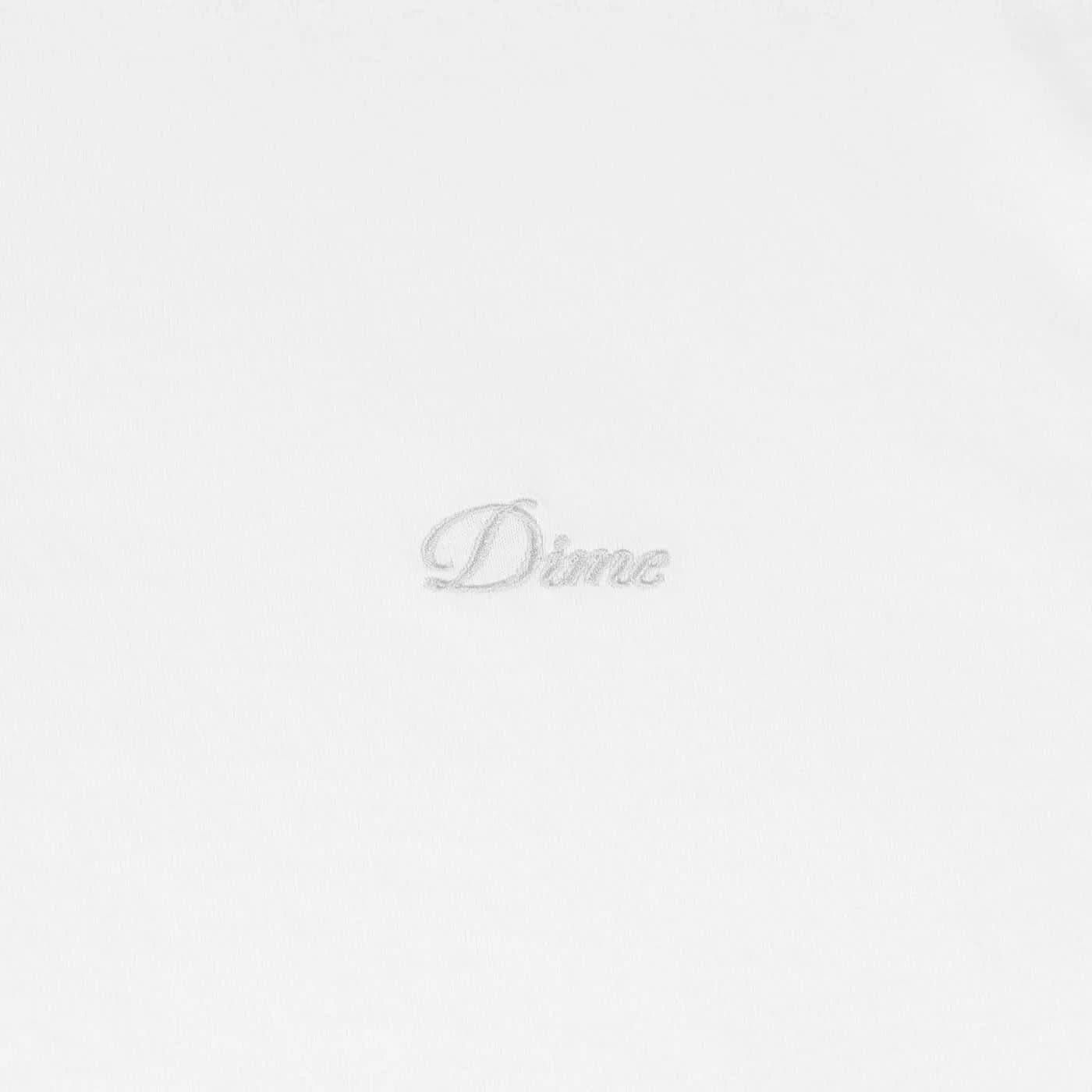 Dime MTL Cursive Small Logo Tee – White