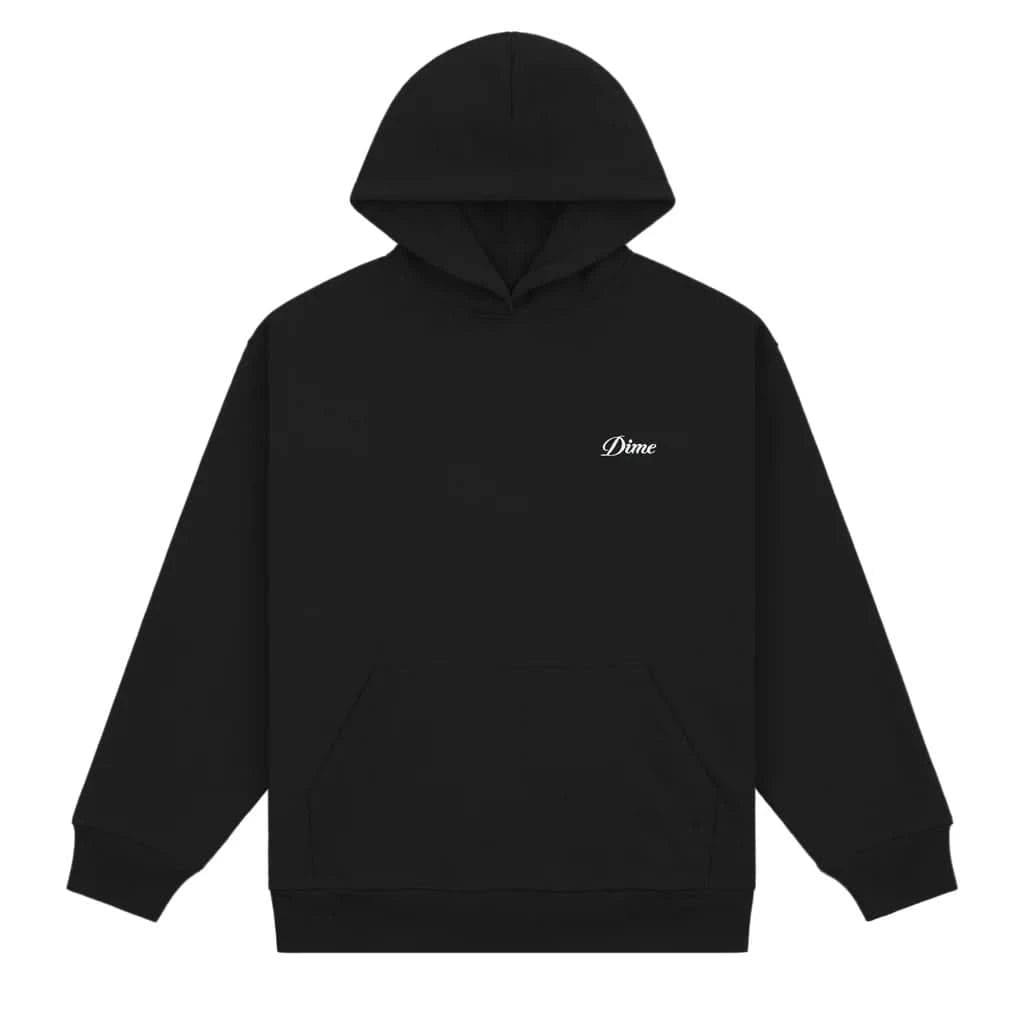 Dime MTL Cursive Small Logo Hoodie Black