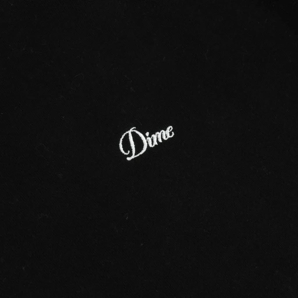 Dime MTL Cursive Small Logo Hoodie Black