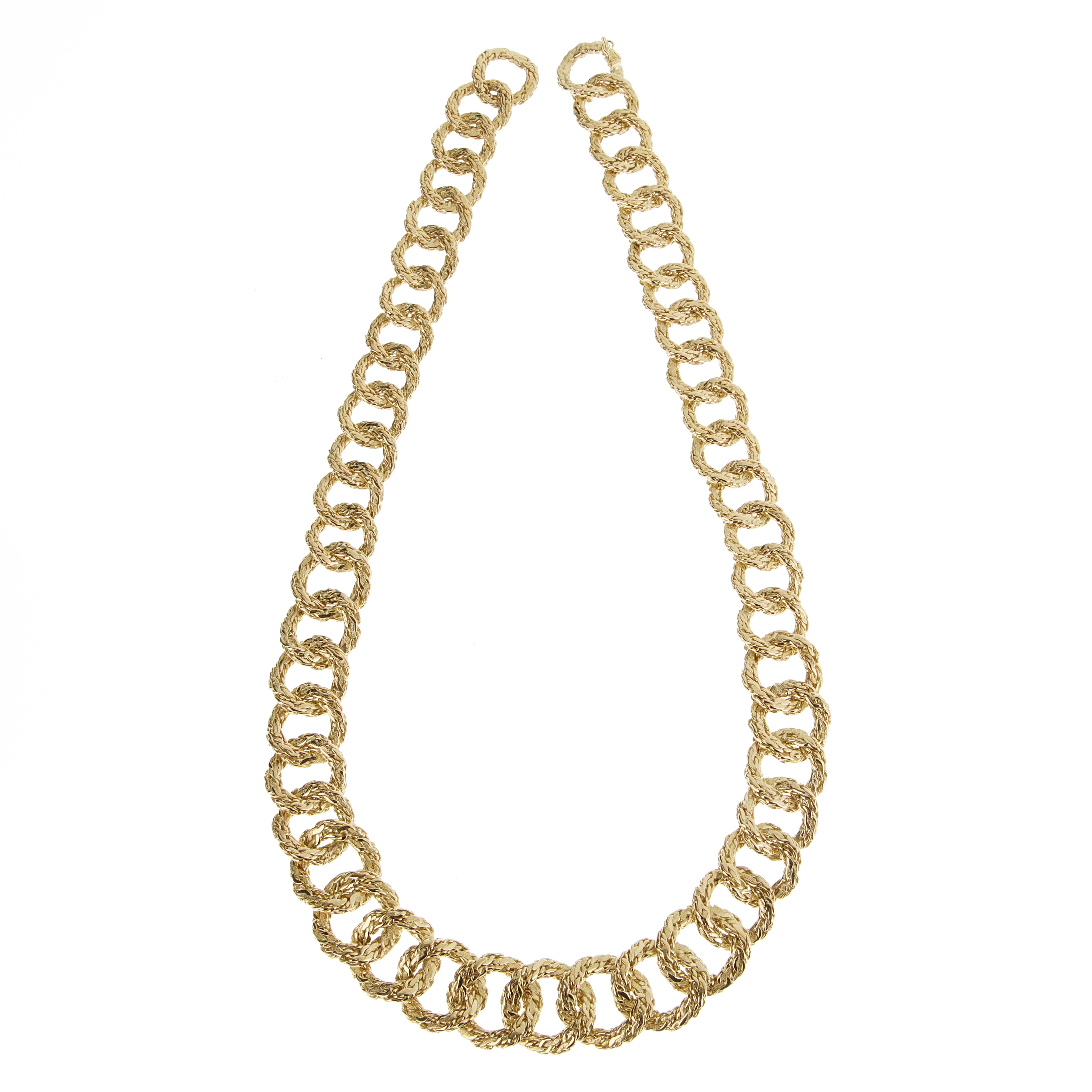 Hermes Paris Vintage 18k Yellow Gold French Necklace