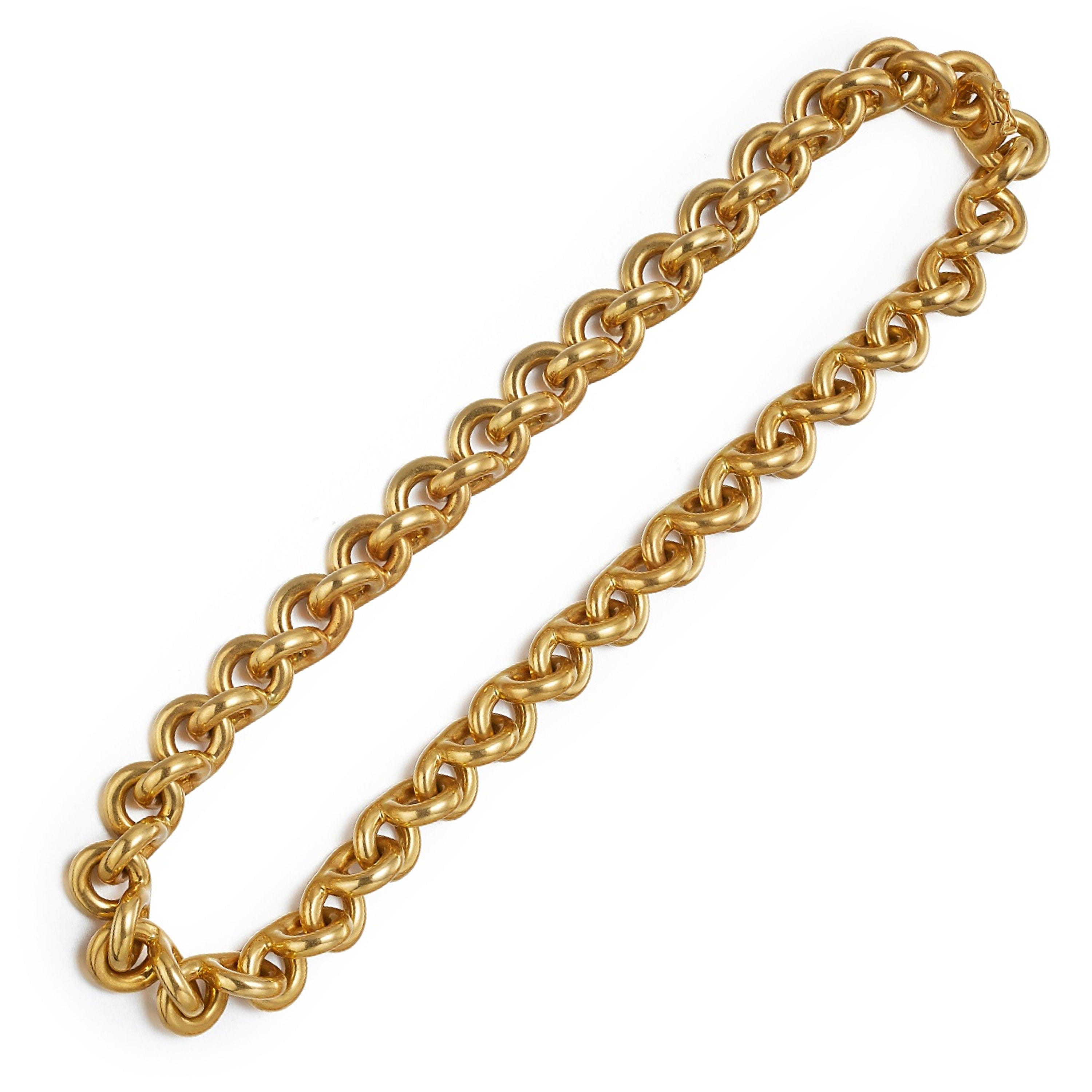 Chanel Vintage 18k Yellow Gold Chain Statement Necklace