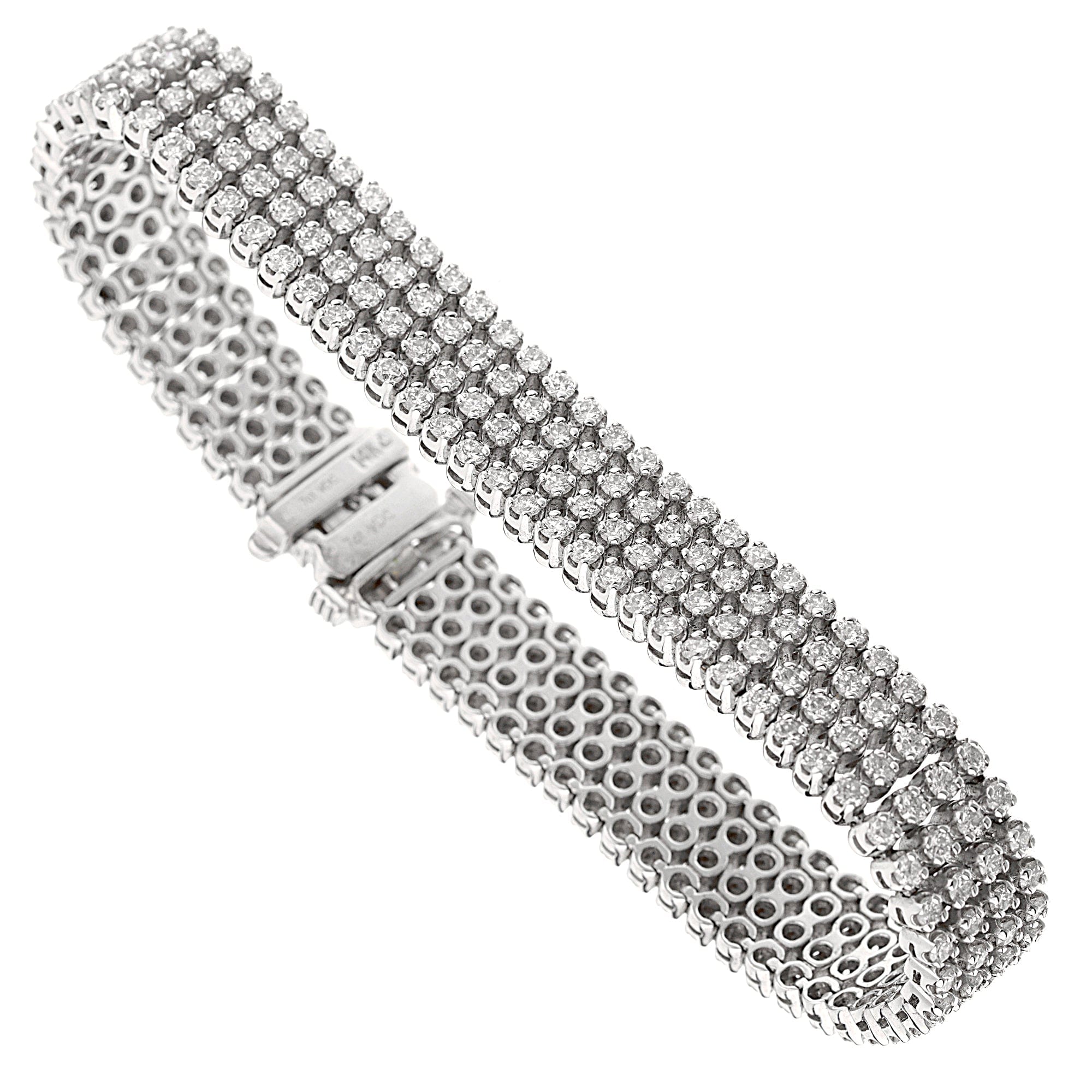 Estate Ladies 7ct Diamond 14k White Gold Tennis Bracelet
