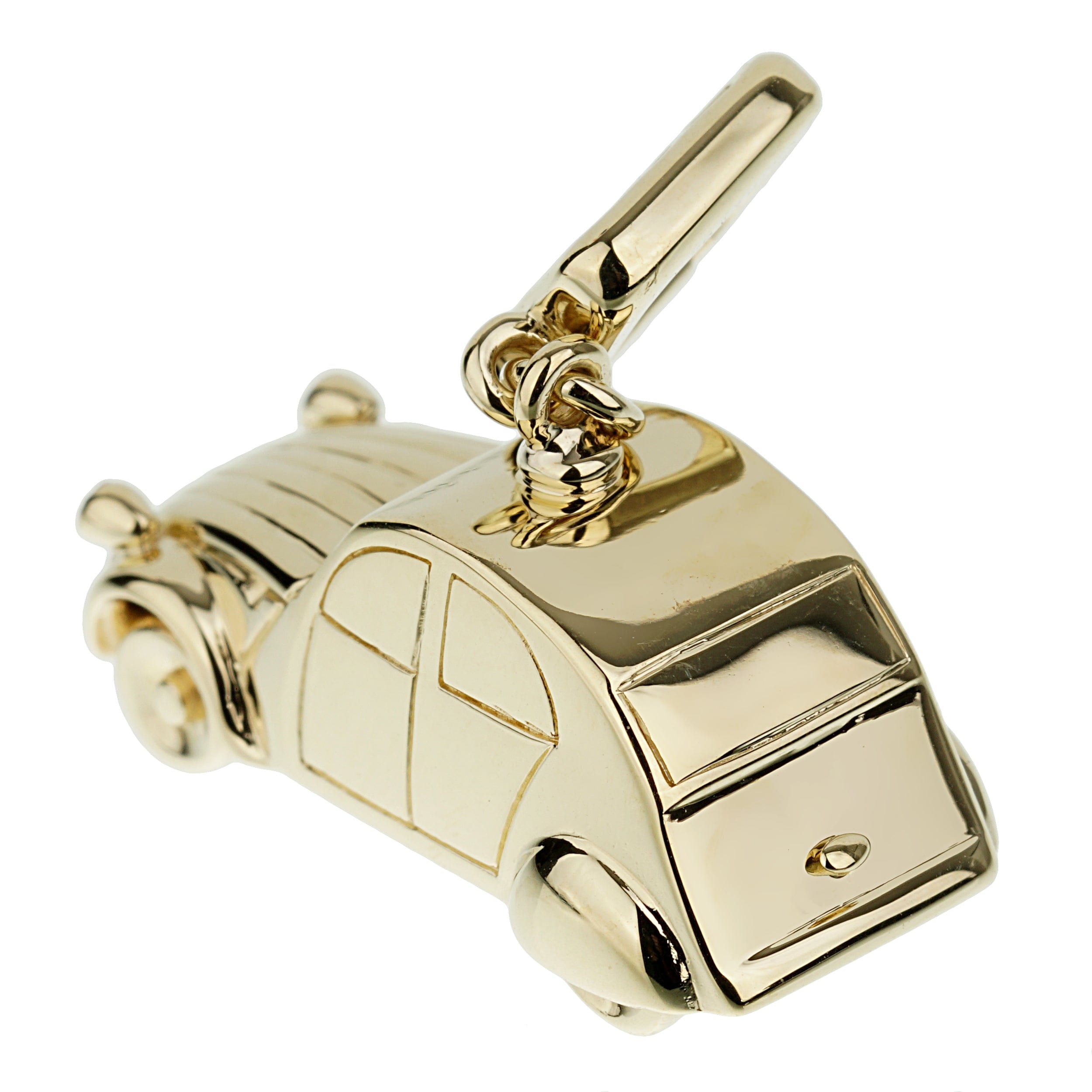 Louis Vuitton Citroen Car 18k Yellow Gold Charm Pendant Necklace