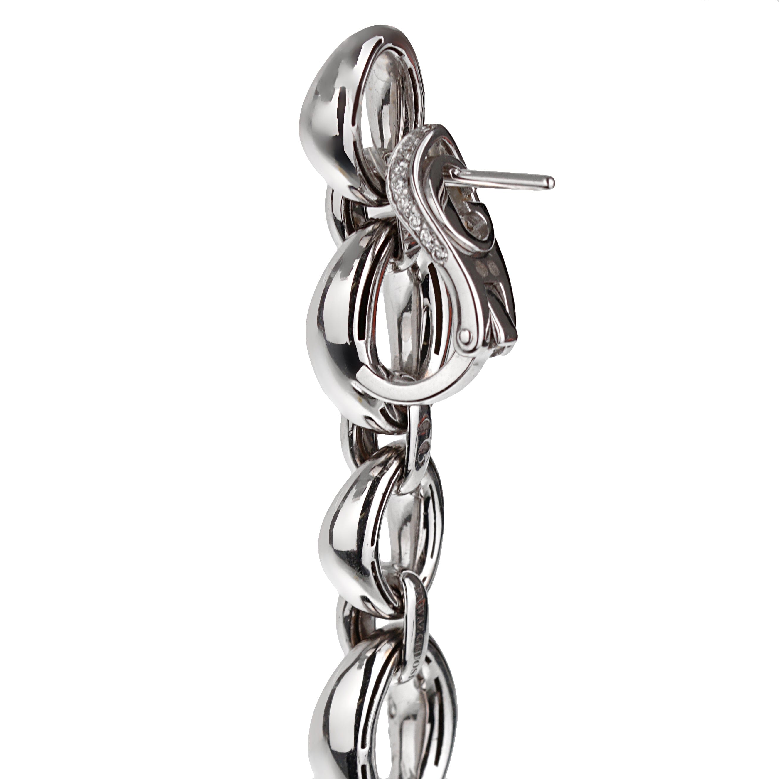 Fawaz Gruosi de Grisogono Diamond 18k White Gold Ceramic Drop Earrings