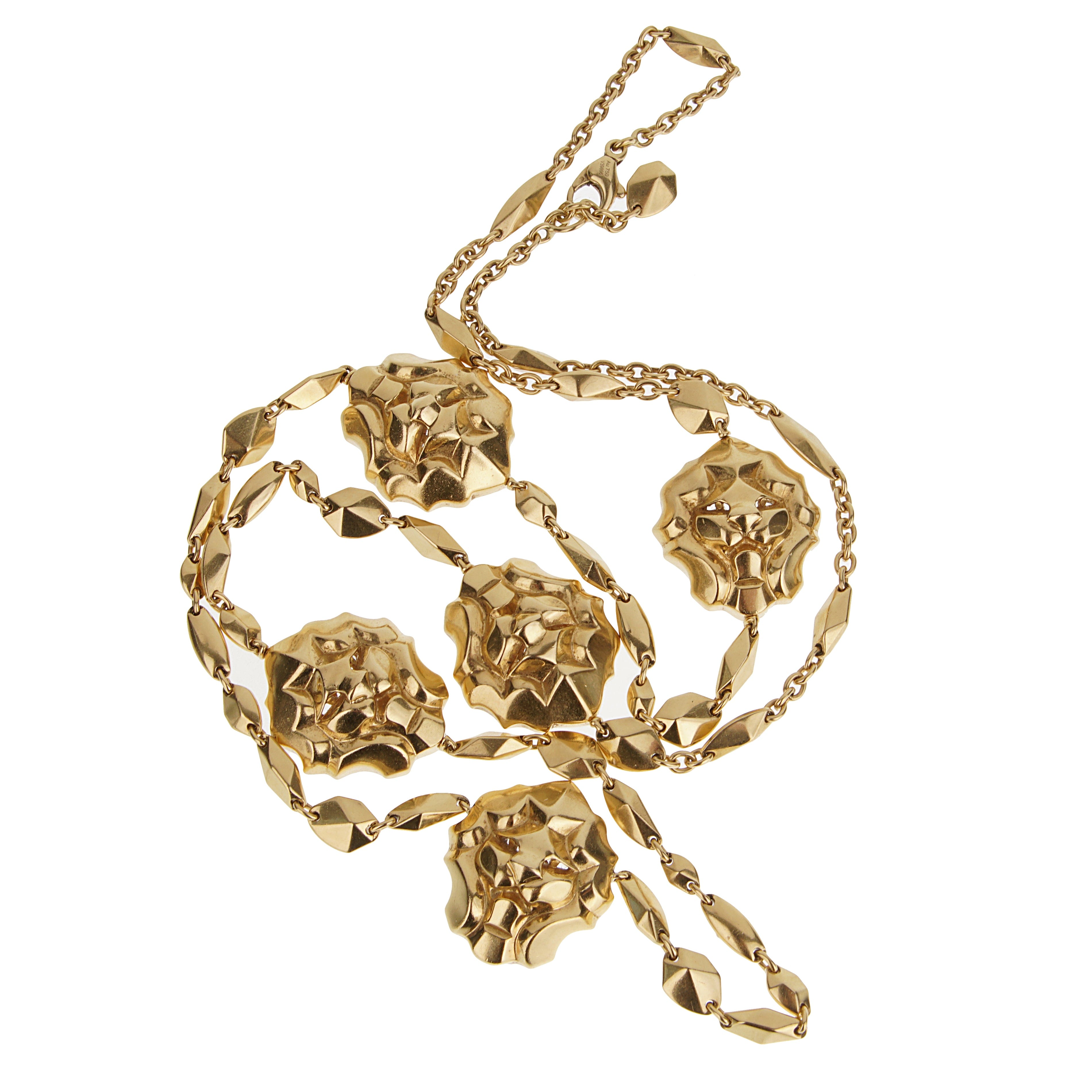 Chanel Sous Le Signe Du Lion 18k Yellow Gold Sautoir Necklace