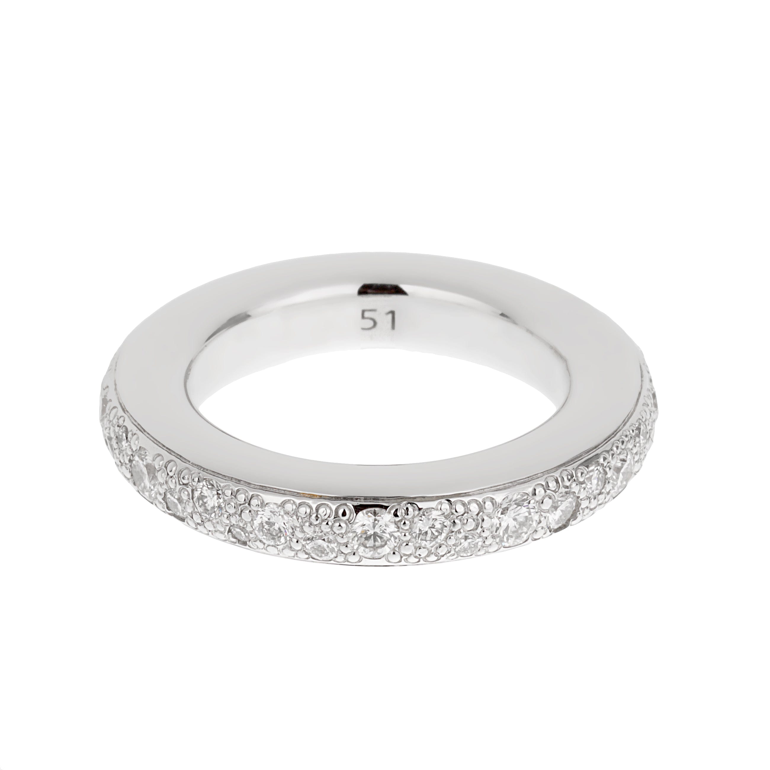 Pomellato Iconica 18k White Gold Diamond Eternity Band Ring