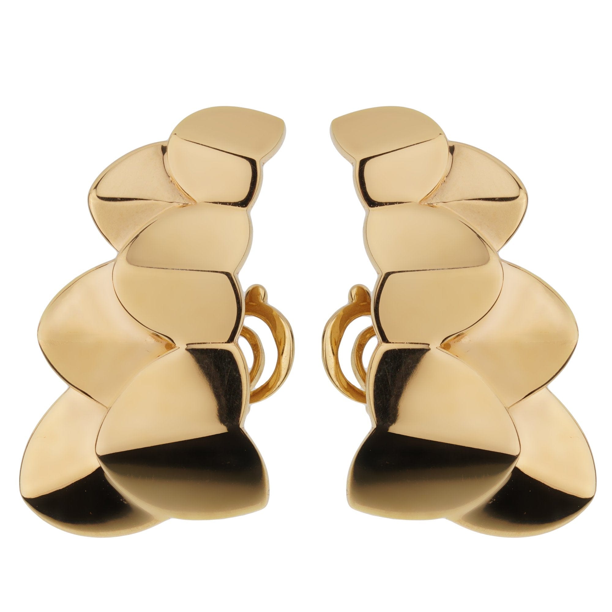 Fred of Paris Double Arc 18k Yellow Gold Drop Earrings
